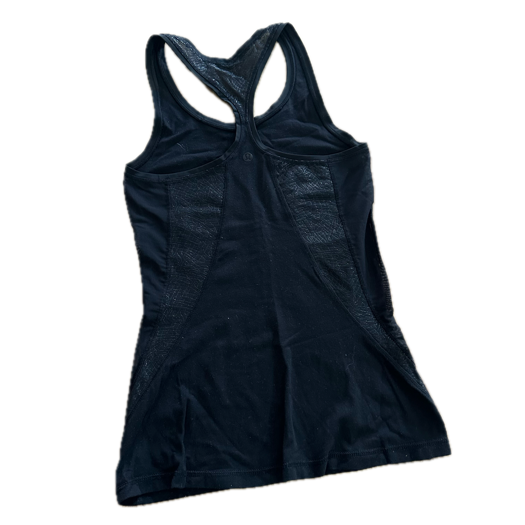 Tank Lululemon talla XCH negro diseño en espalda
