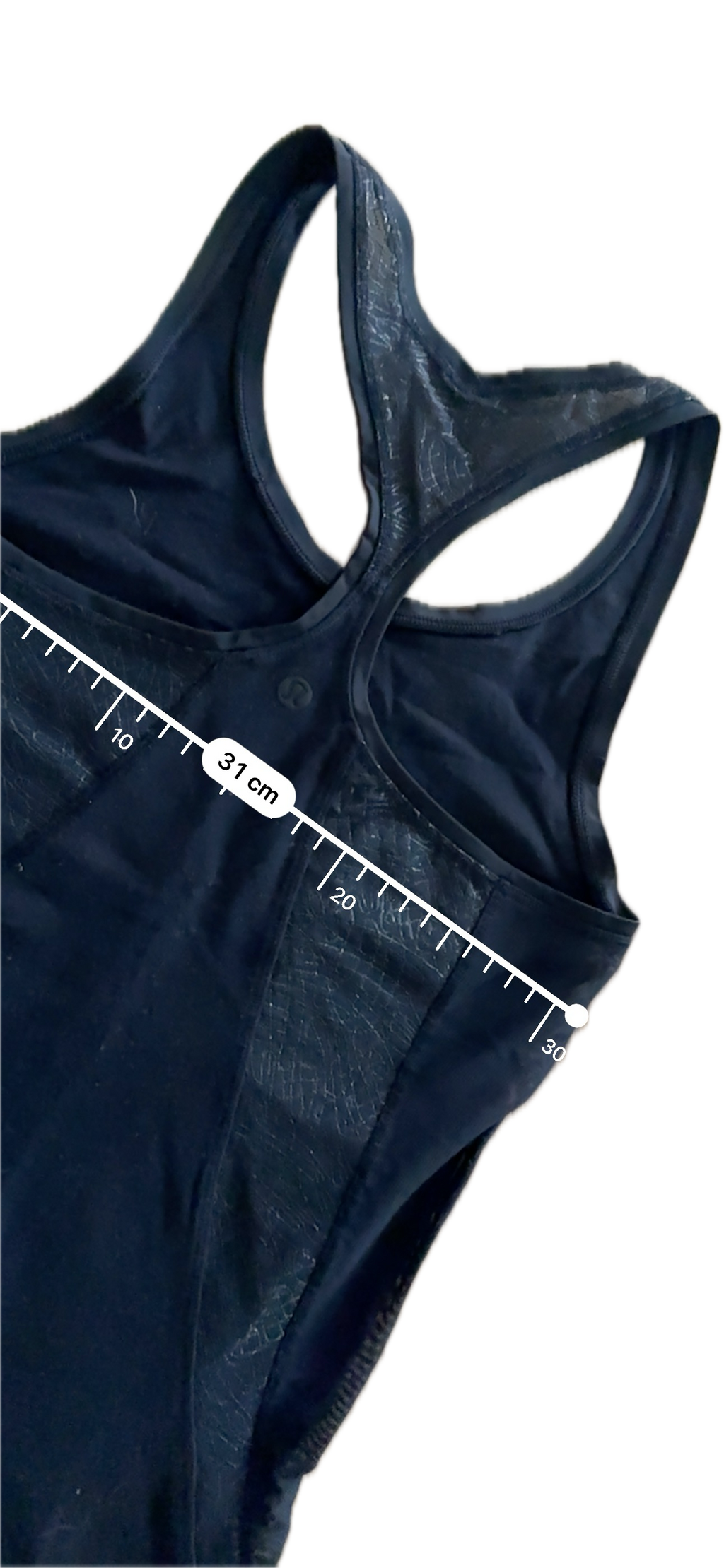 Tank Lululemon talla XCH negro diseño en espalda