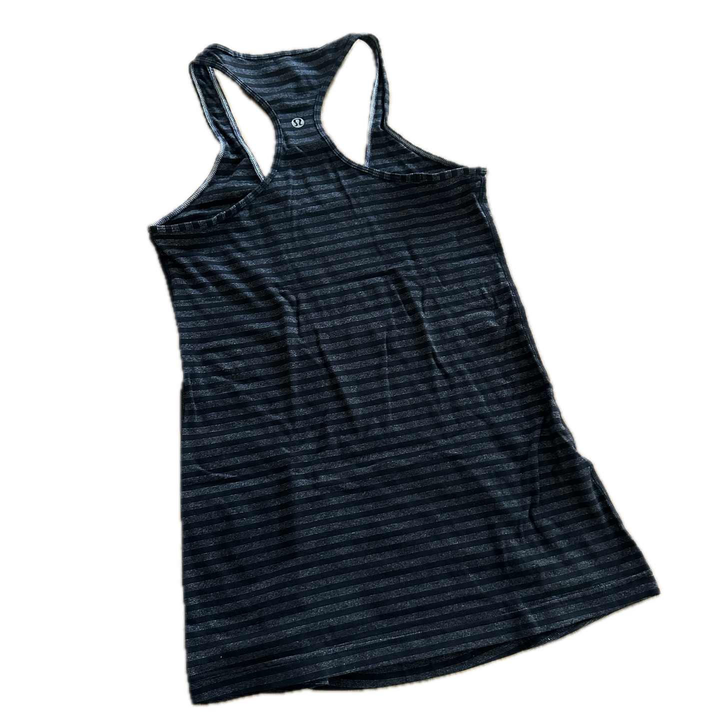 Tank 6 rayas gris/negro