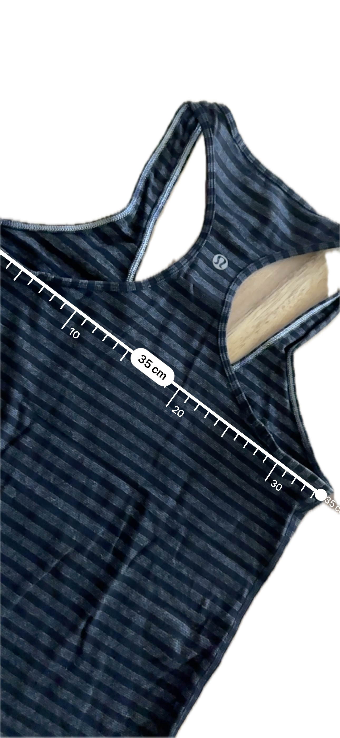 Tank 6 rayas gris/negro