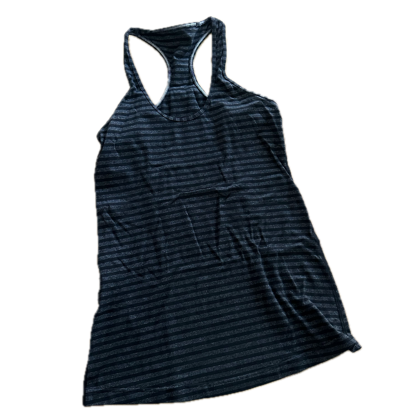 Tank 6 rayas gris/negro