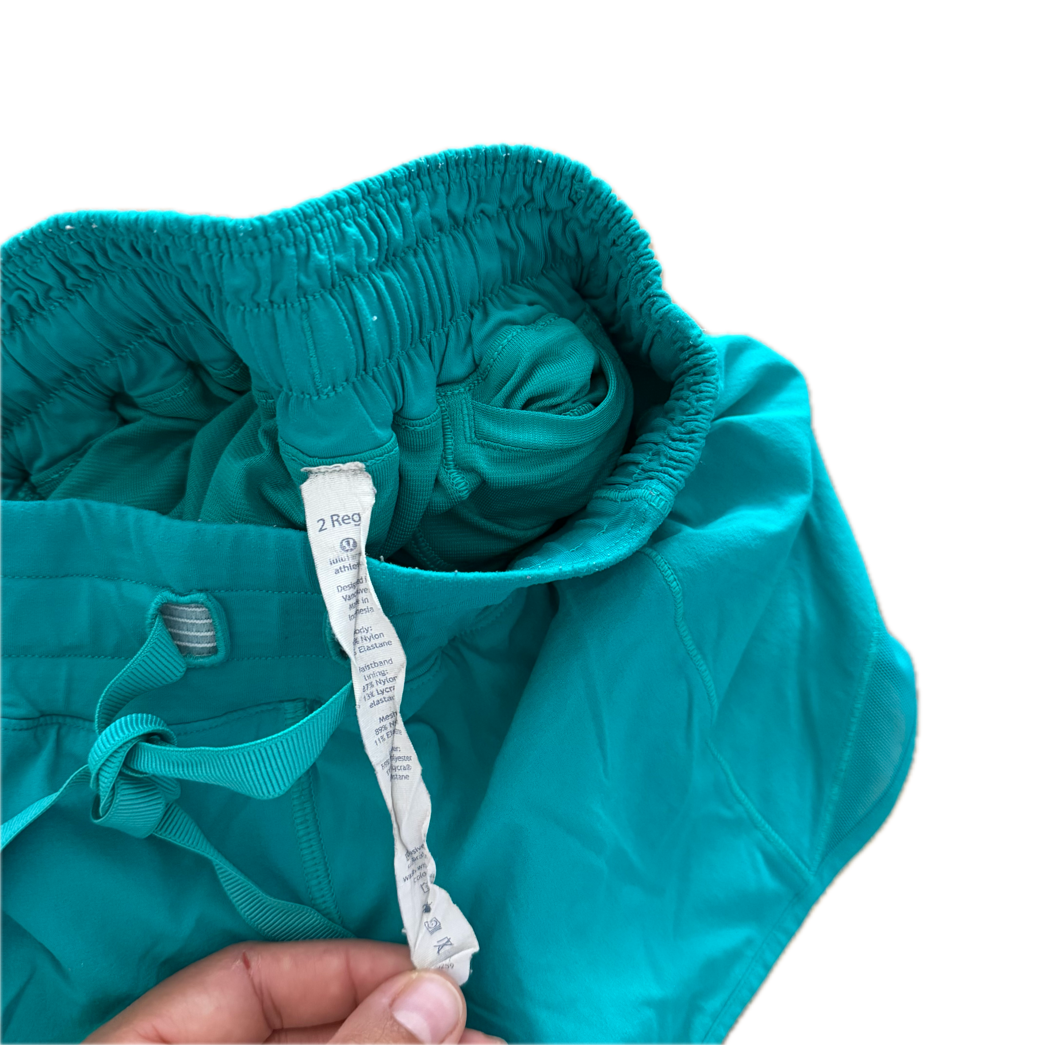 Short Lululemon talla 2 azul aqua tela Nulux™