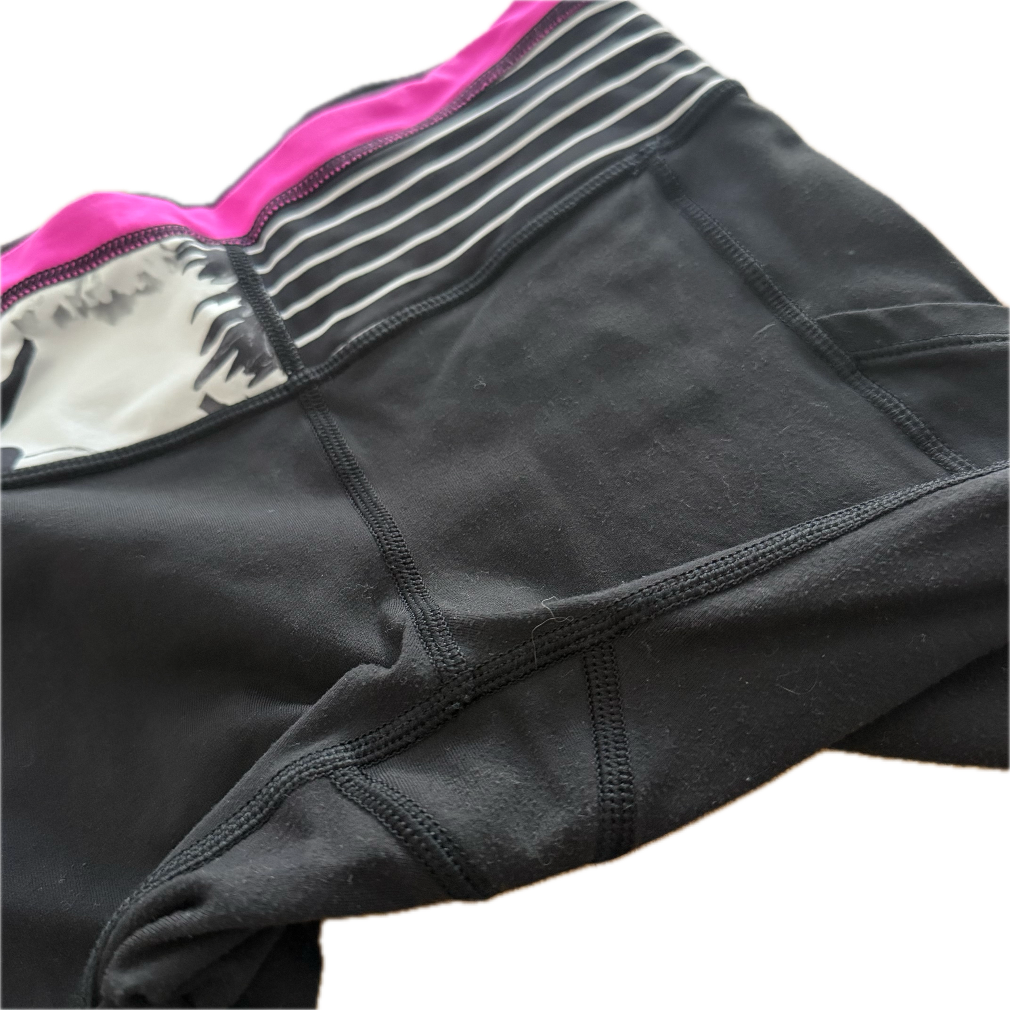 Legging Lululemon talla 2 negro pretina rosa tela Luxtreme™