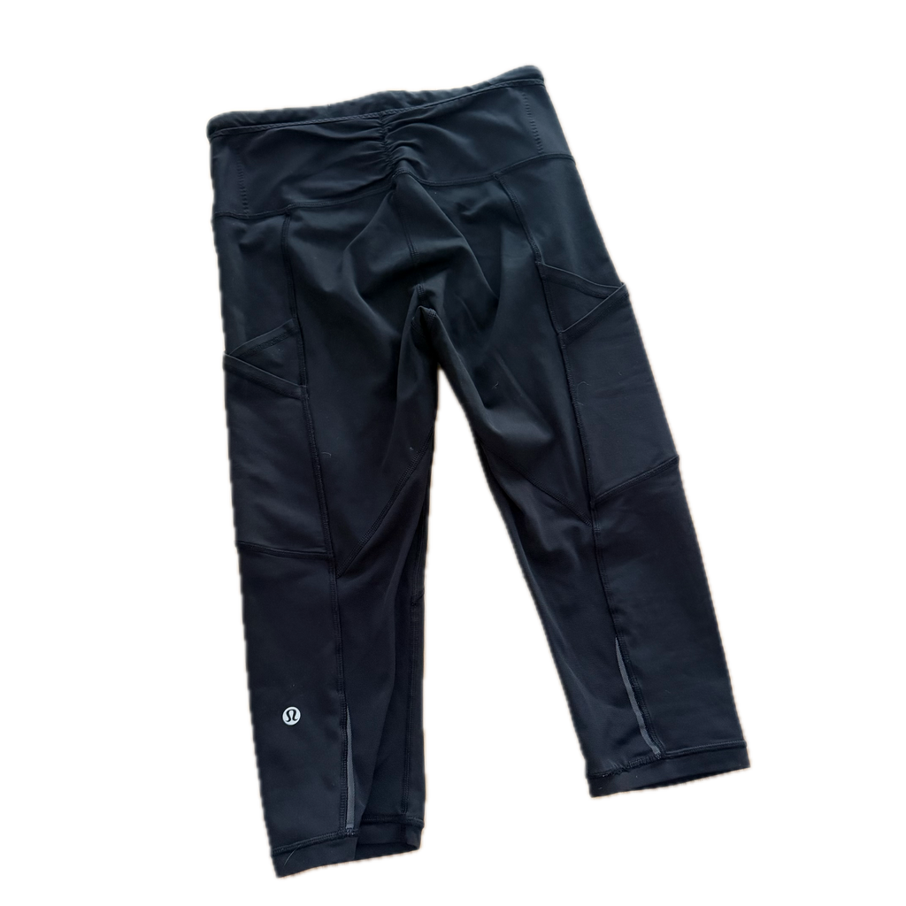 Legging talla 6 negro con bolsas laterales