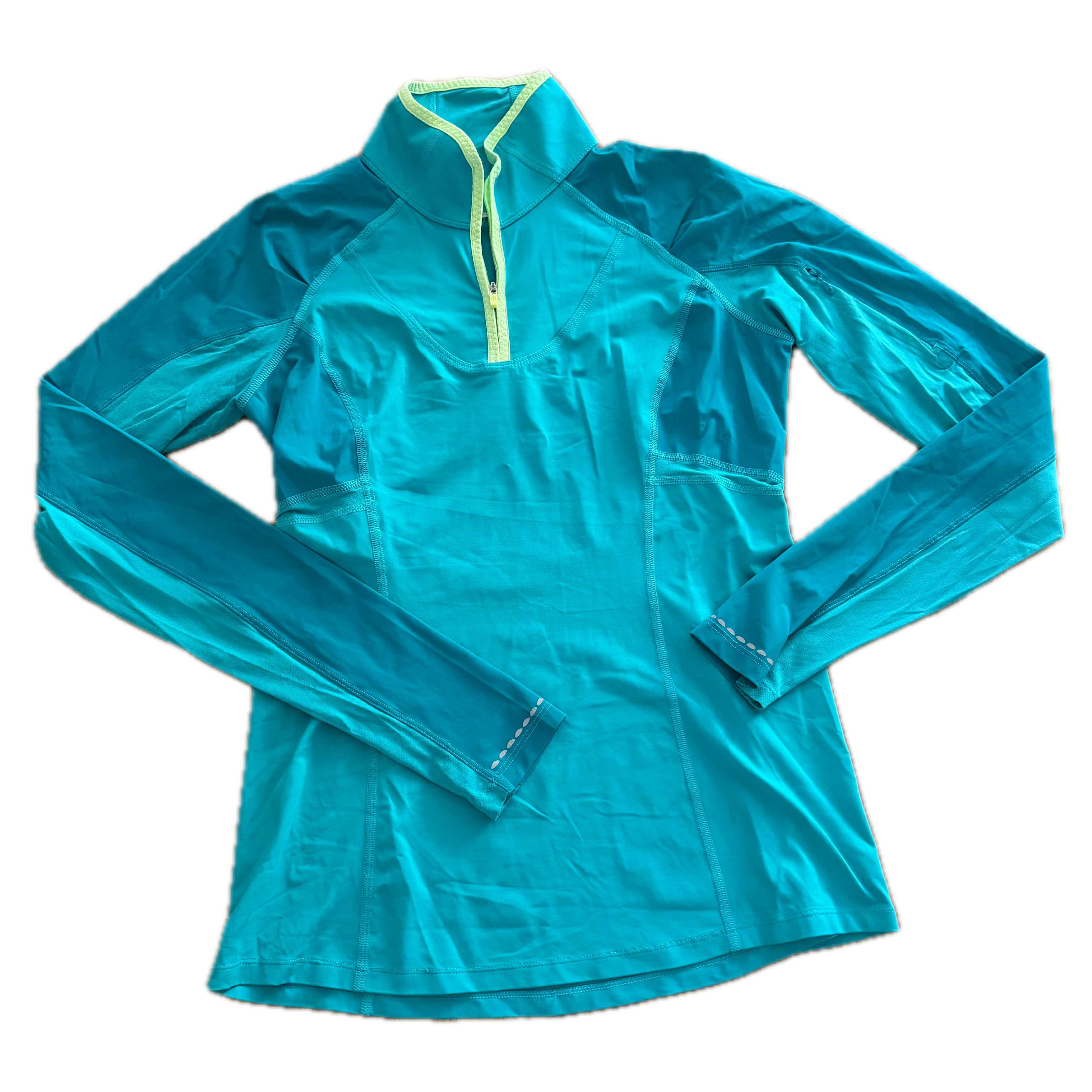 Jacket Lululemon talla 8 azul aqua tela Everlux™