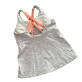 Tank talla 8 gris con tirantes naranja