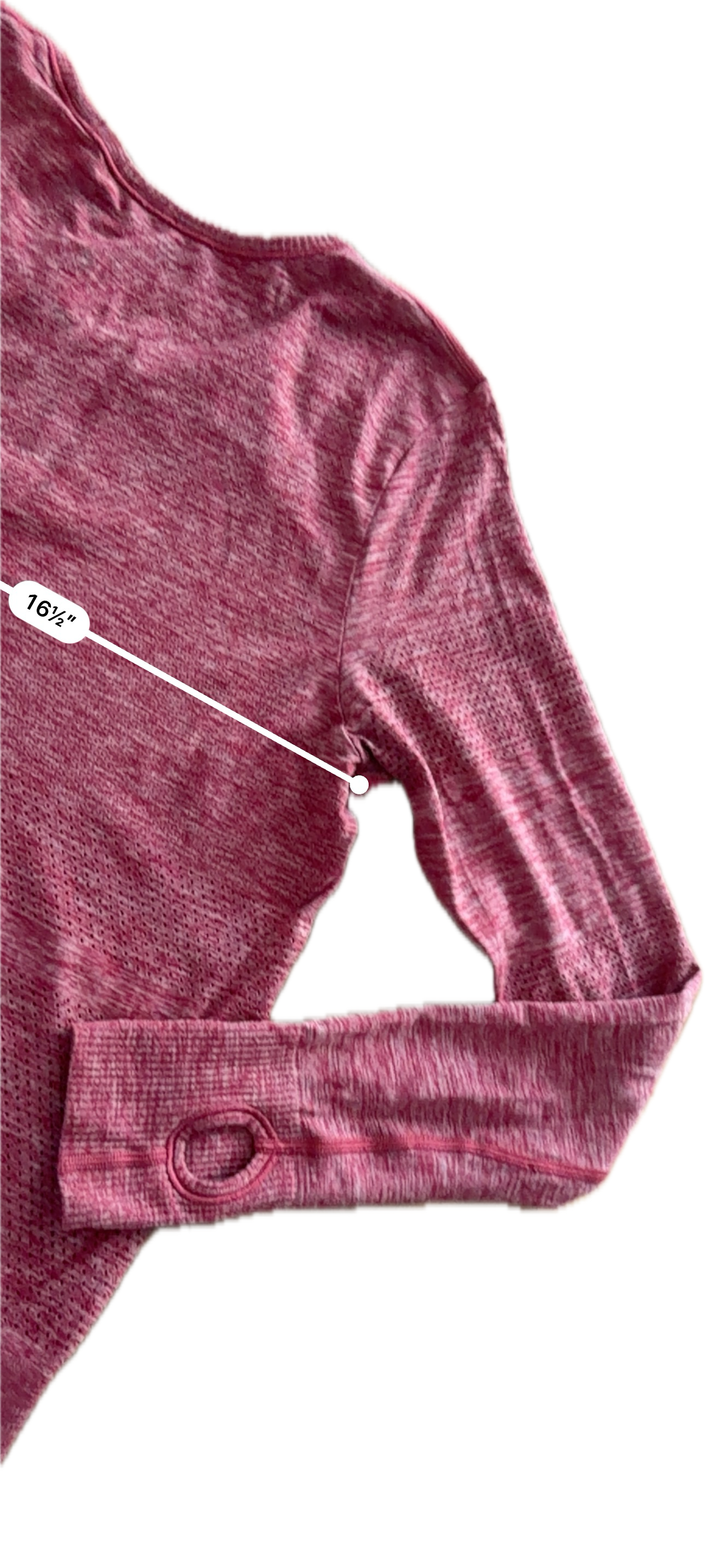 Playera Lululemon talla 8-10 rosa tela Silverescent™