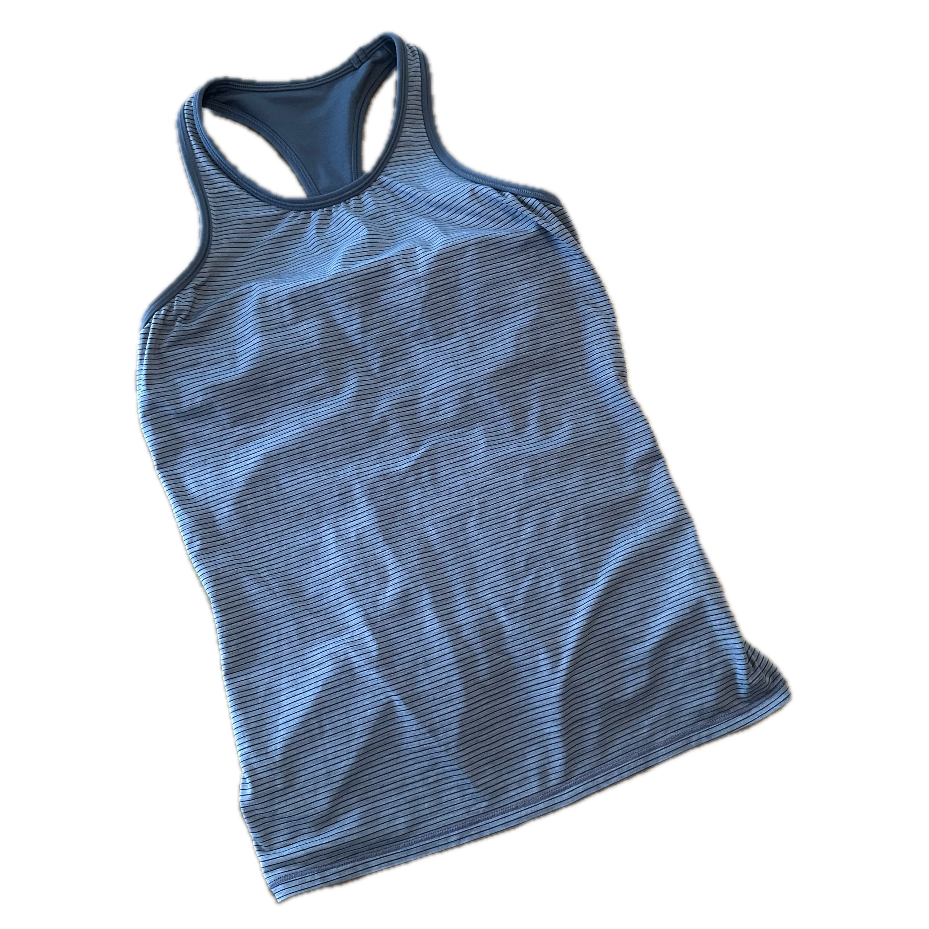 Tank Lululemon talla 2XCH gris con fruncido en espalda