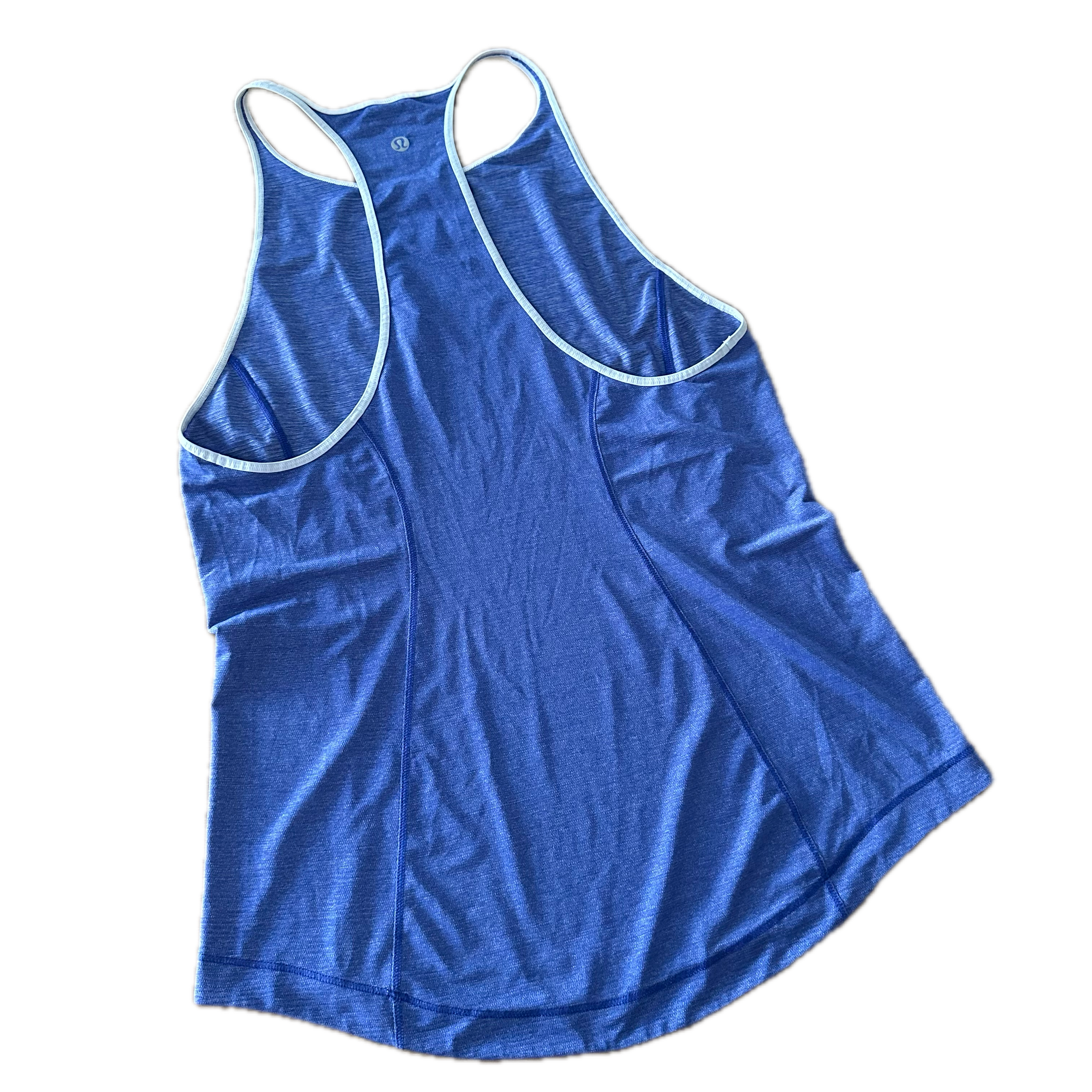 Tank Lululemon talla CH azul con linea blanca