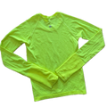 Playera de manga larga talla 4 amarillo fosfo