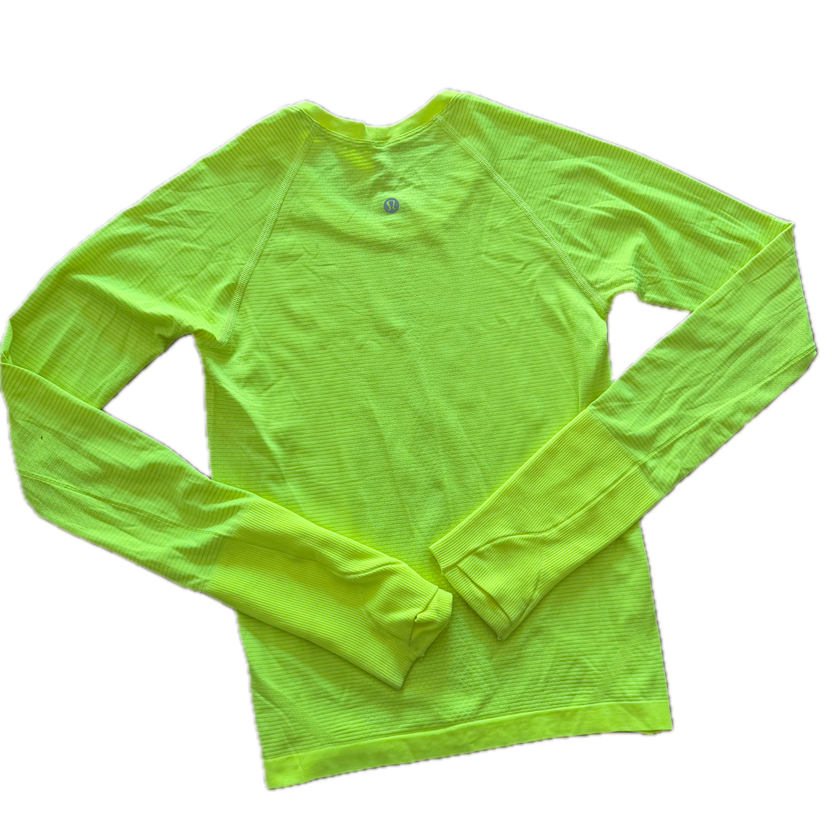 Playera de manga larga talla 4 amarillo fosfo