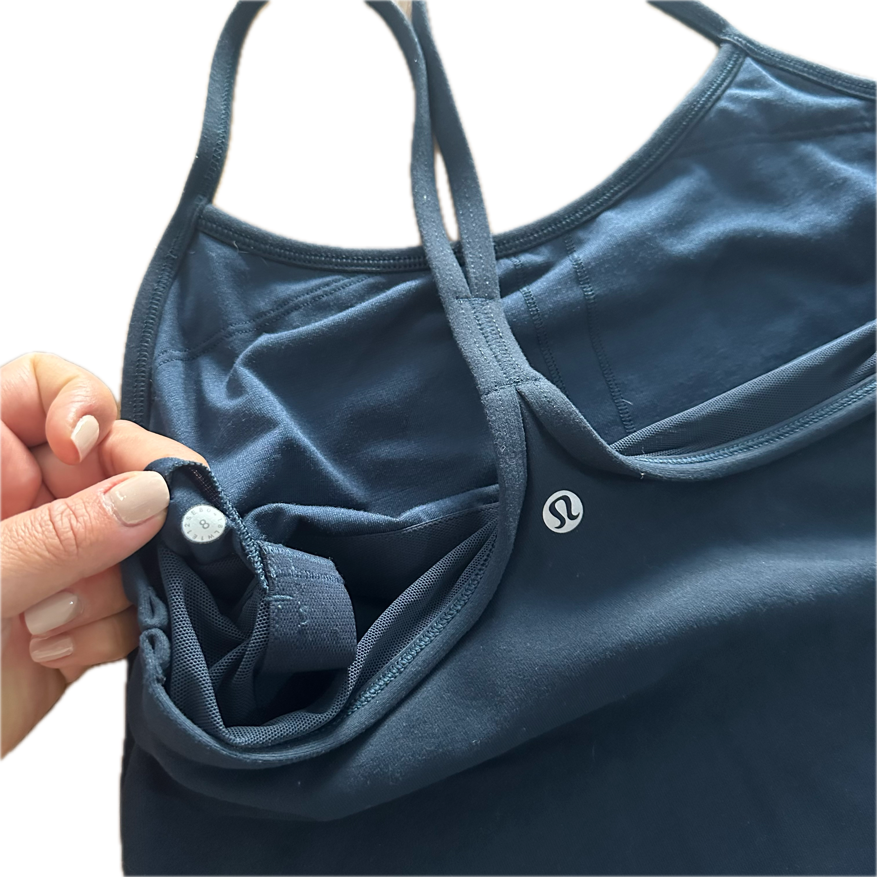 Tank Lululemon talla M azul aqua oscuro