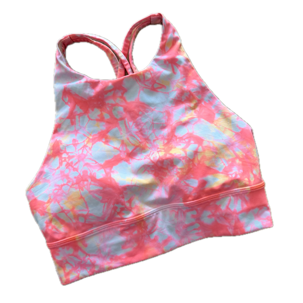 Top halter talla 6 estampado rosa
