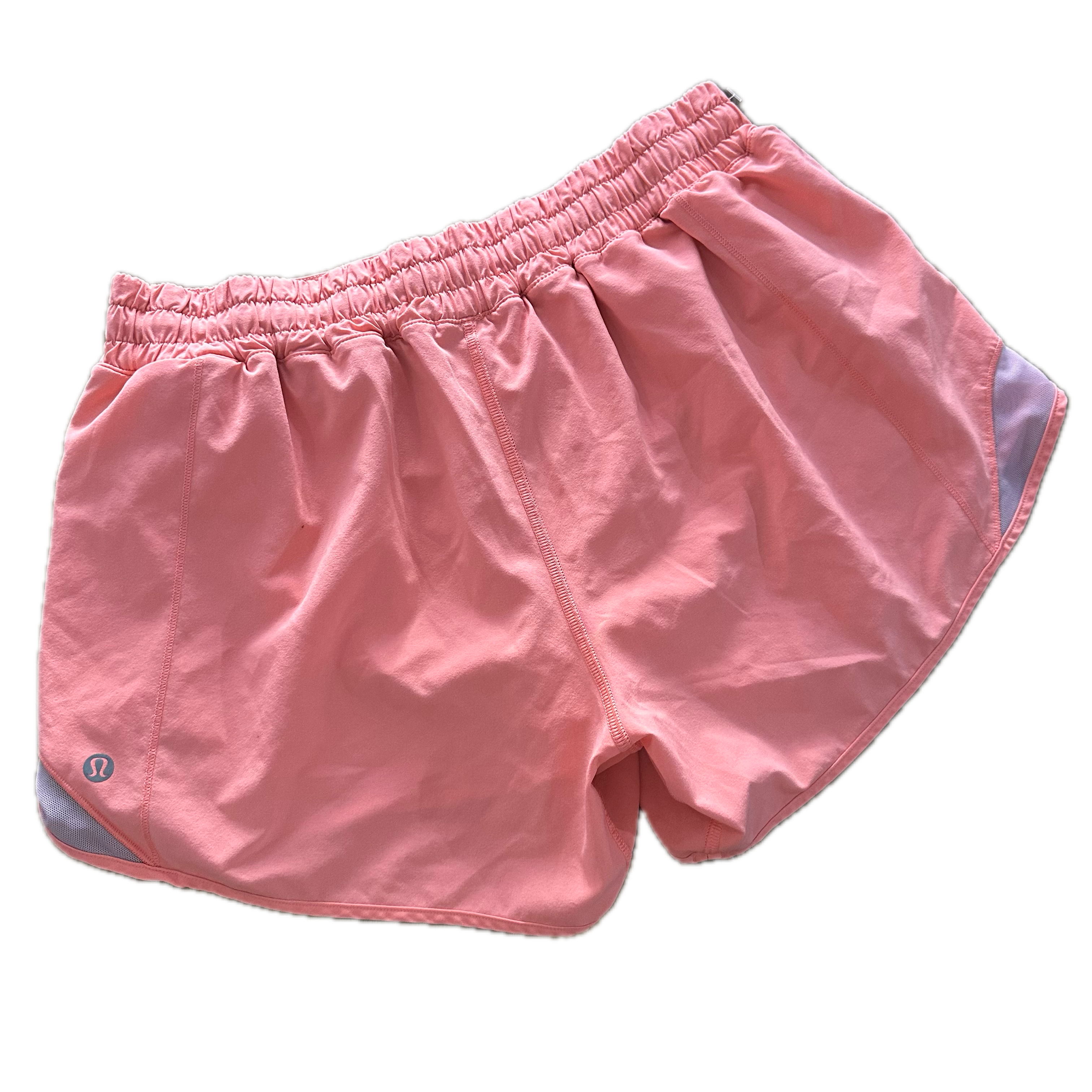 Short Lululemon talla L naranja fosfo