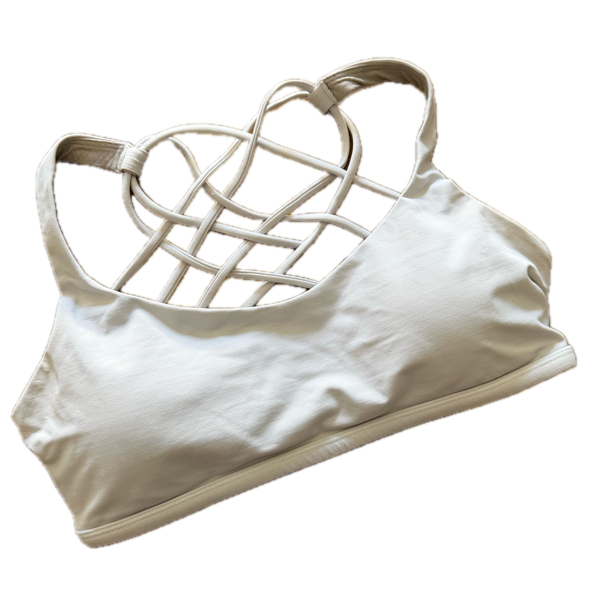 Top talla 8 blanco espalda cruzada