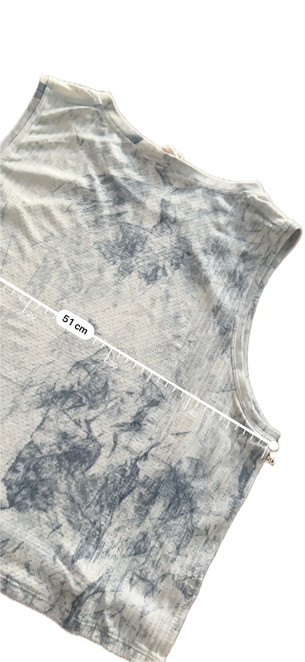 Tank Lululemon talla L smoke blanca y azul