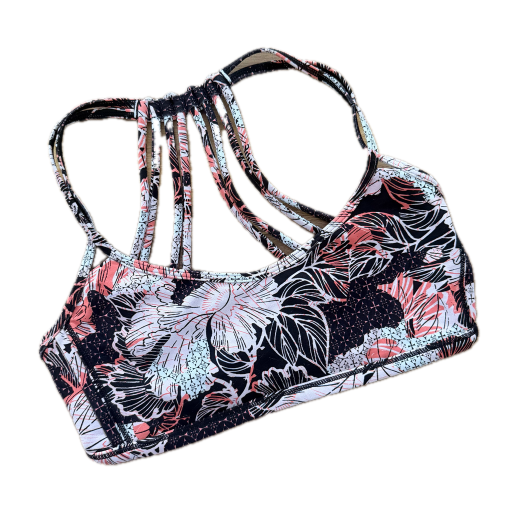 Top talla 4 flores rosas