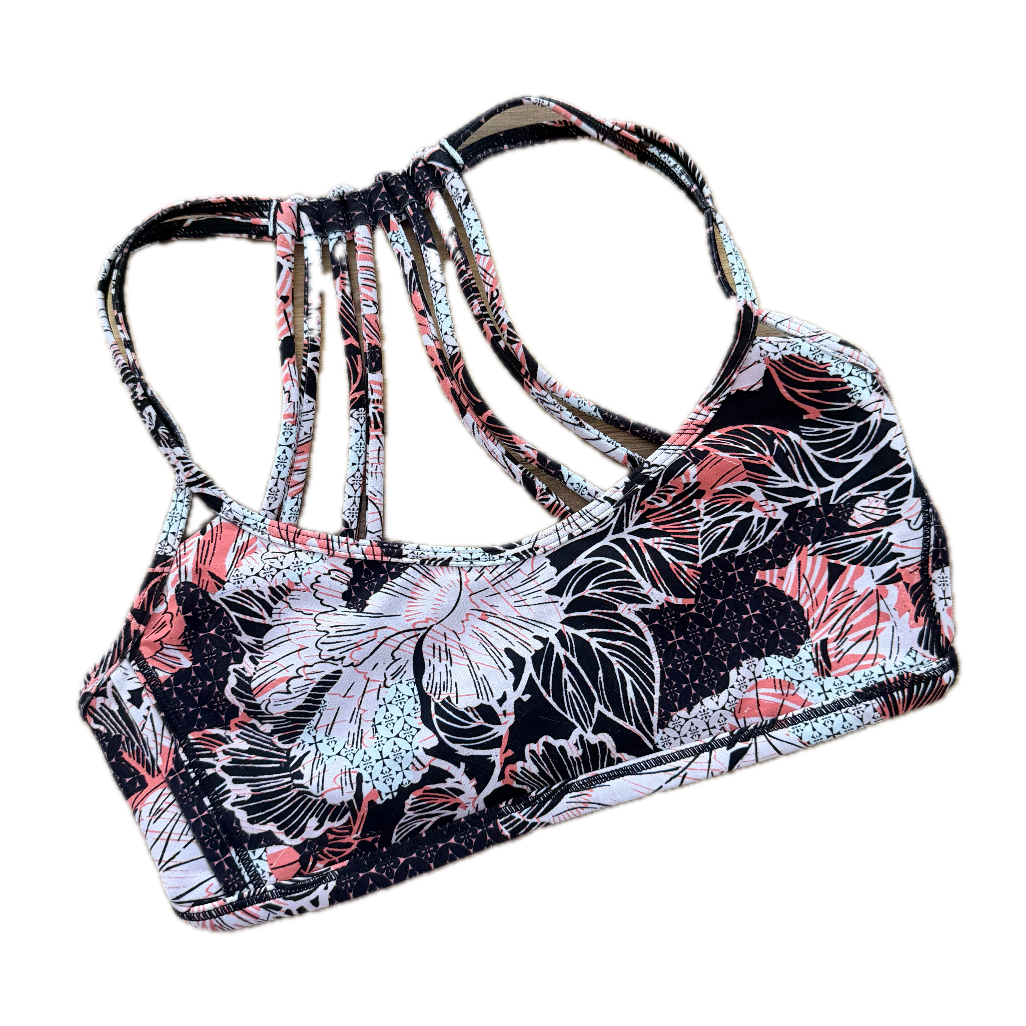 Top talla 4 flores rosas