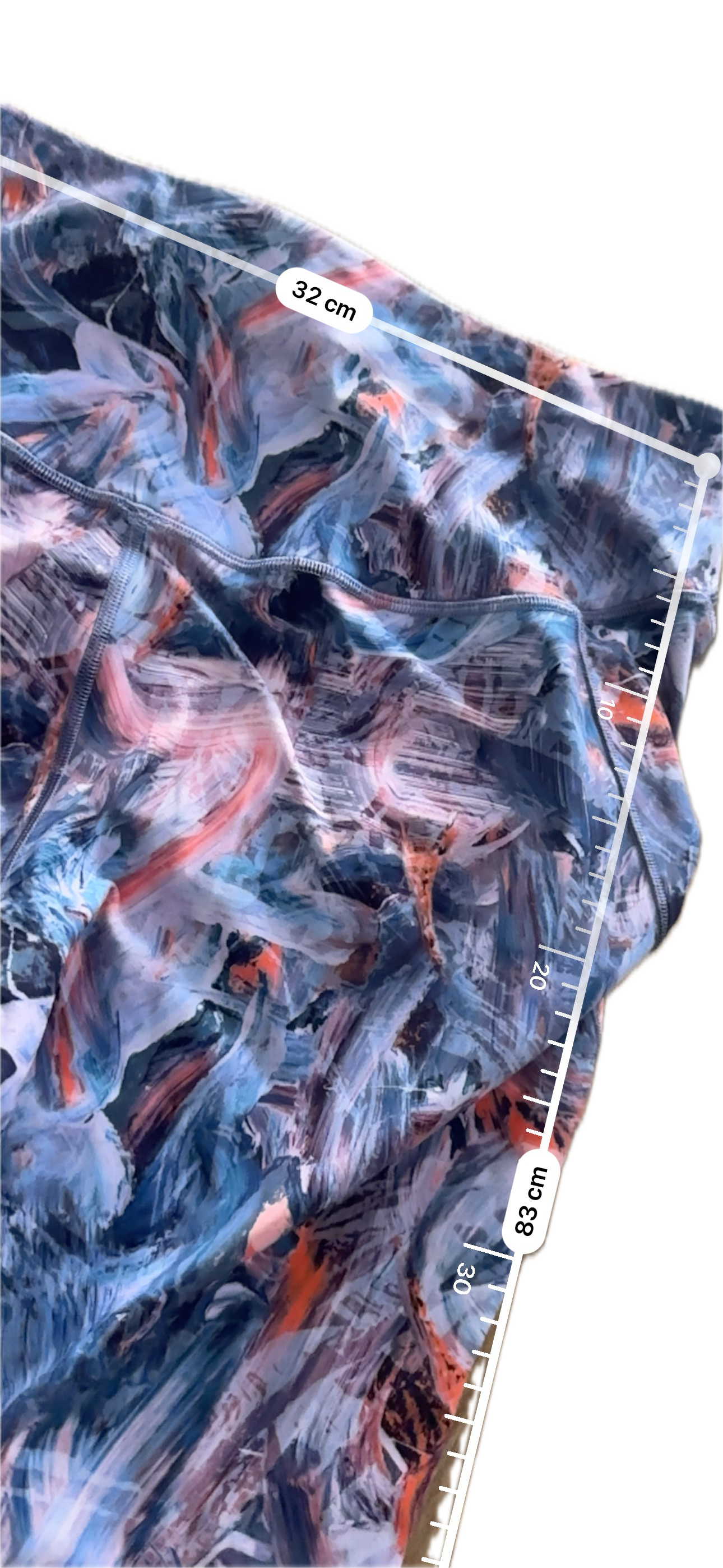 Legging Lululemon talla XL print azules y naranja