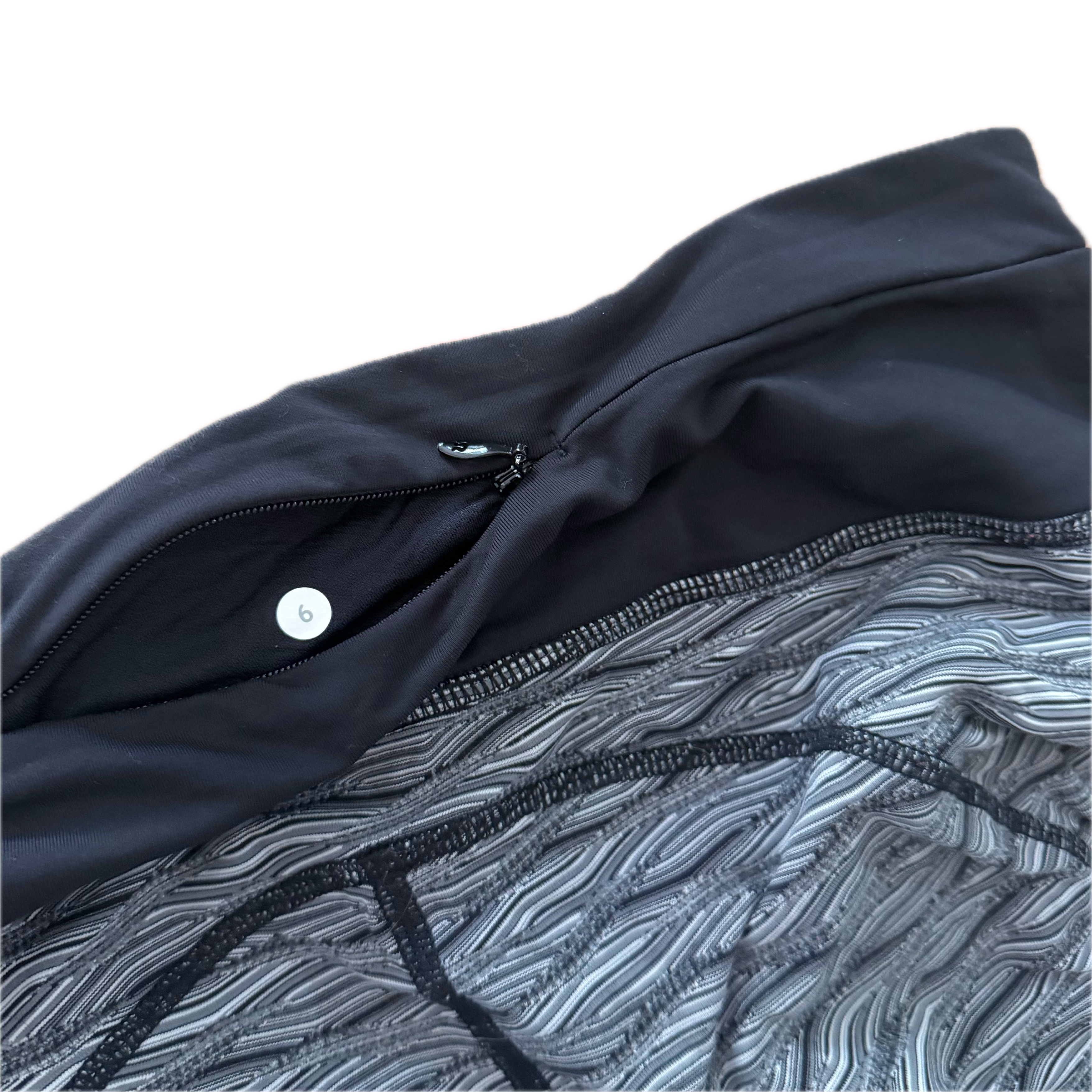 Legging 38" Lululemon talla 6 print gris textura tela Luxtreme™