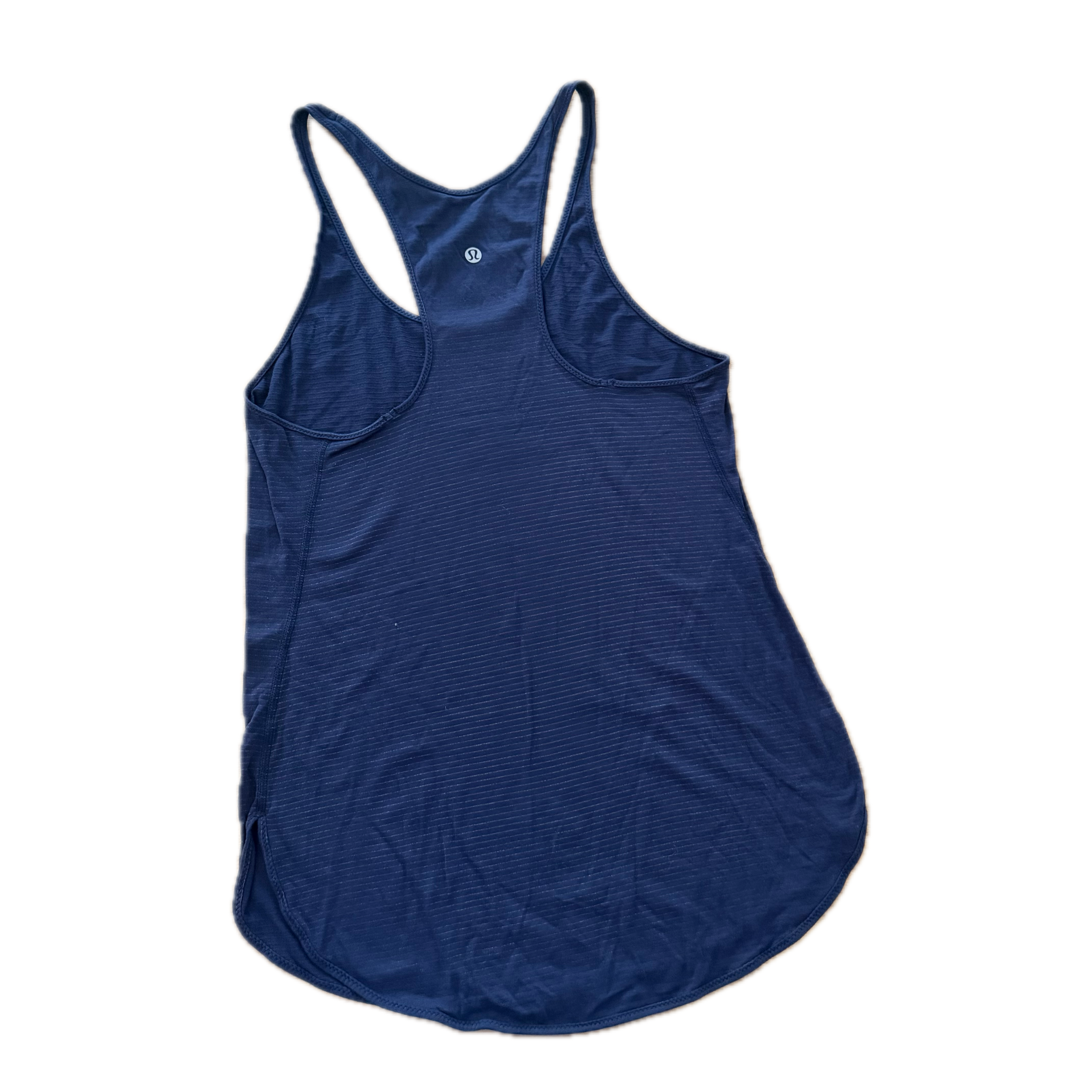 Tank Lululemon talla 6 azul rayitas tela Nulu™