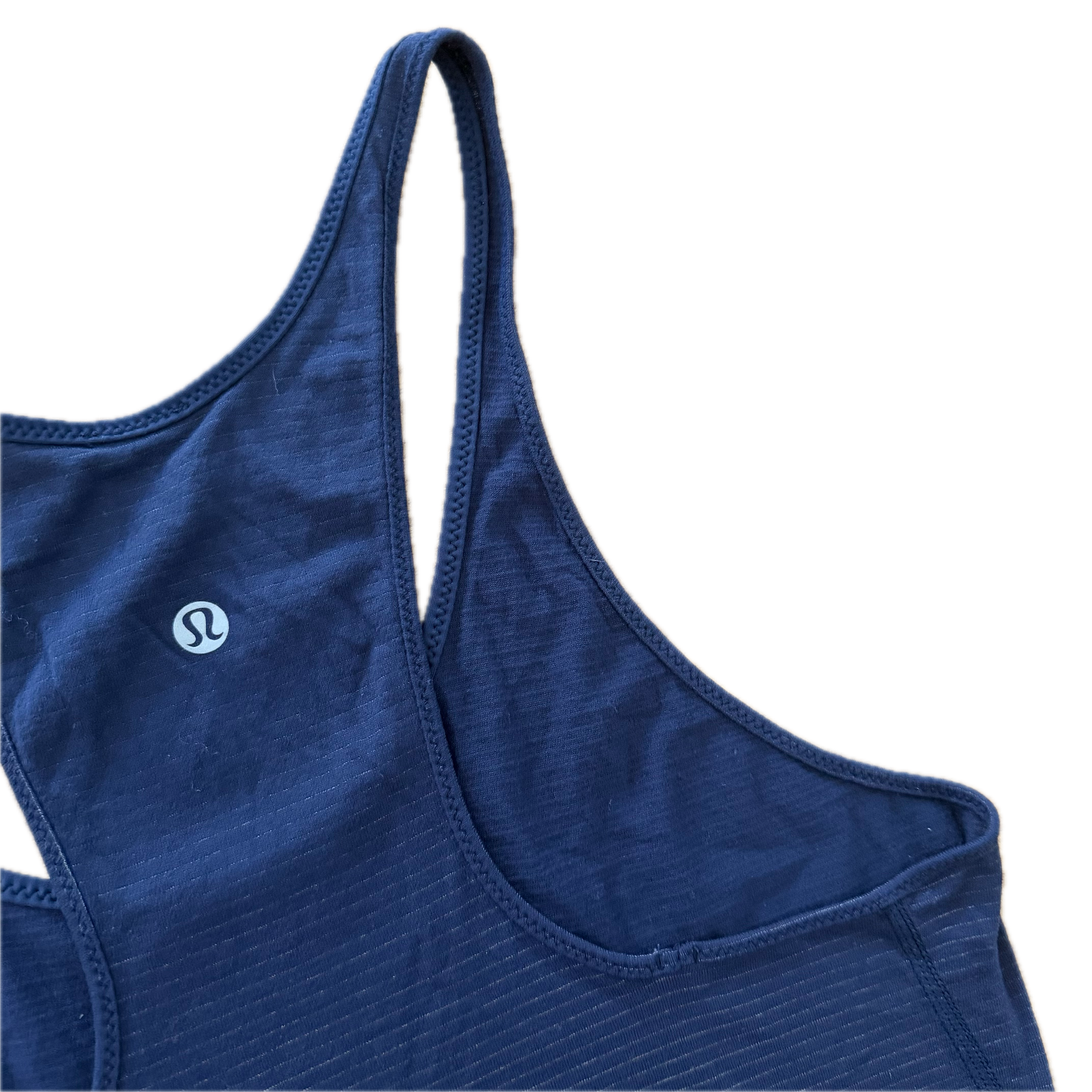 Tank Lululemon talla 6 azul rayitas tela Nulu™