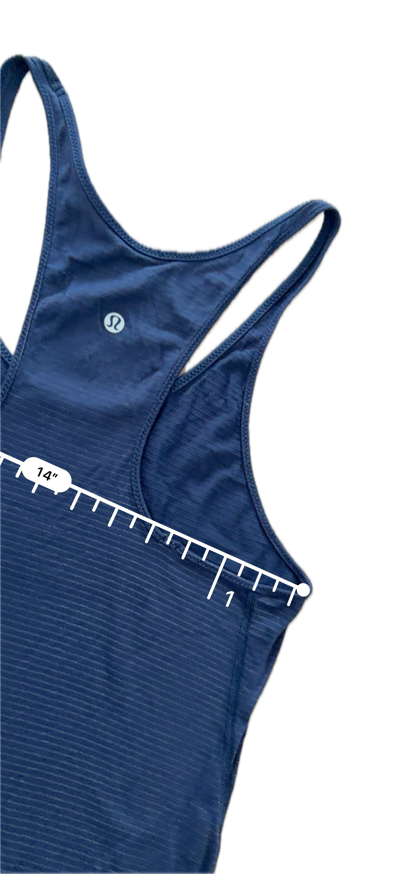 Tank Lululemon talla 6 azul rayitas tela Nulu™