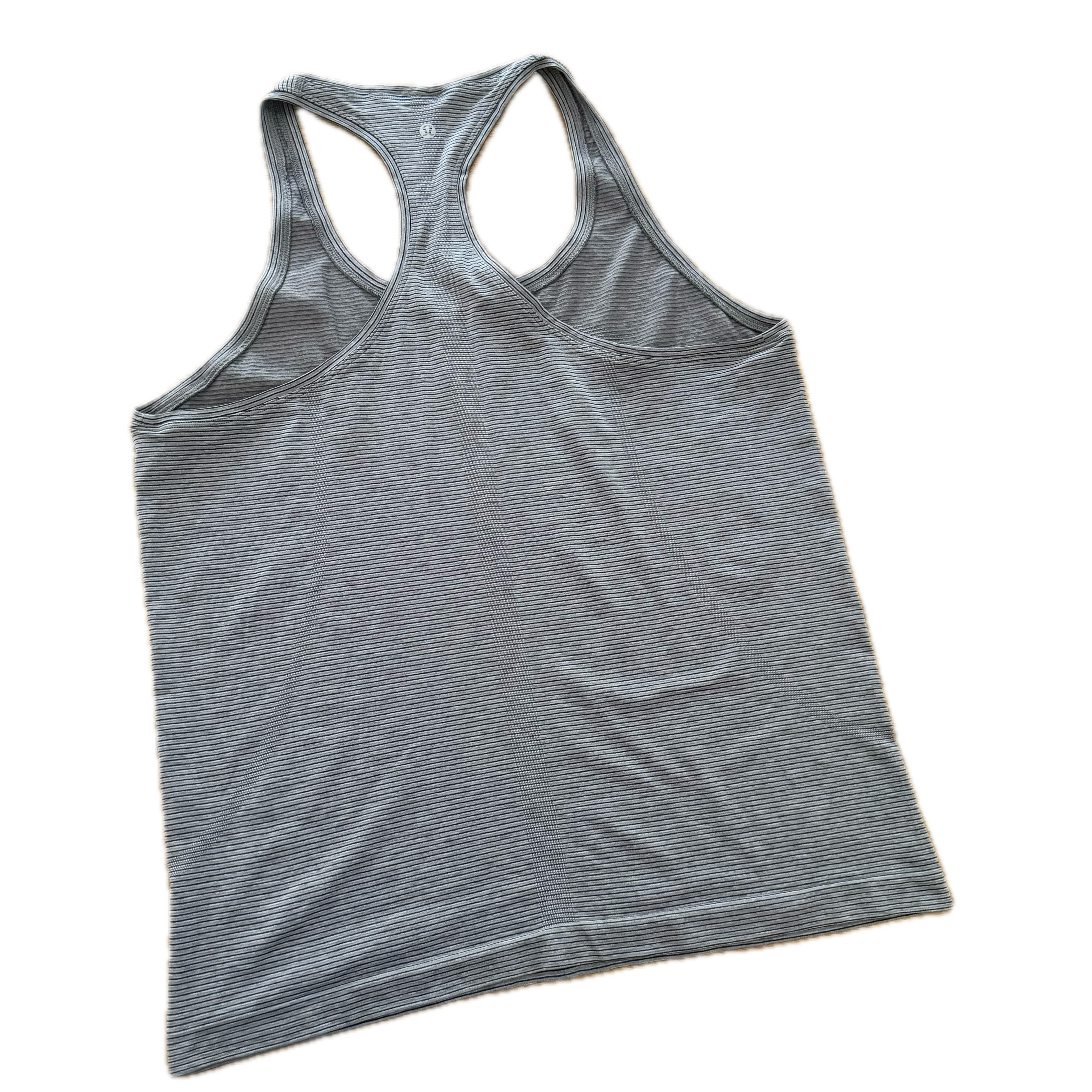 Tank Lululemon talla 16 gris rayas tela Silverescent™