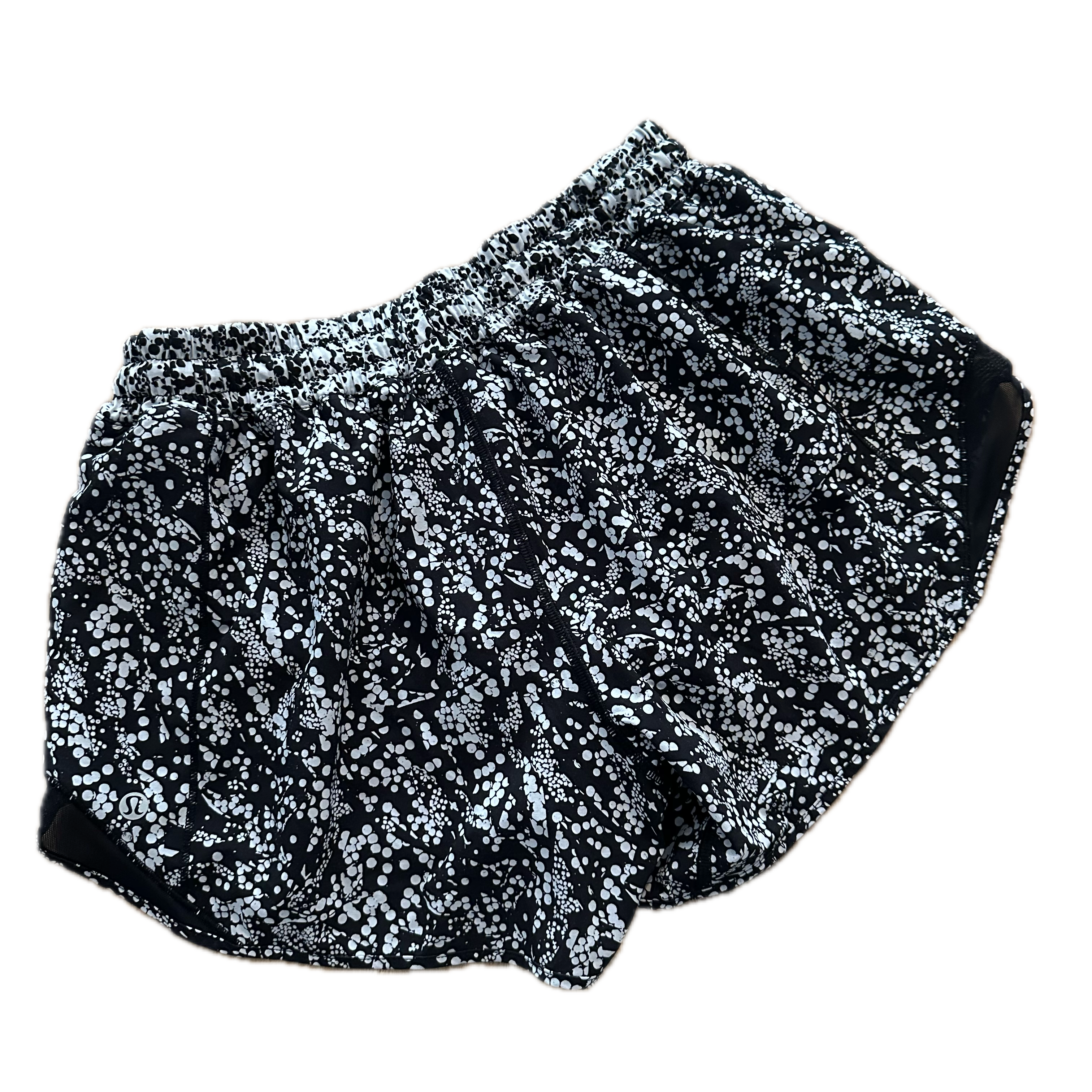 Short Lululemon talla L print blanco/negro
