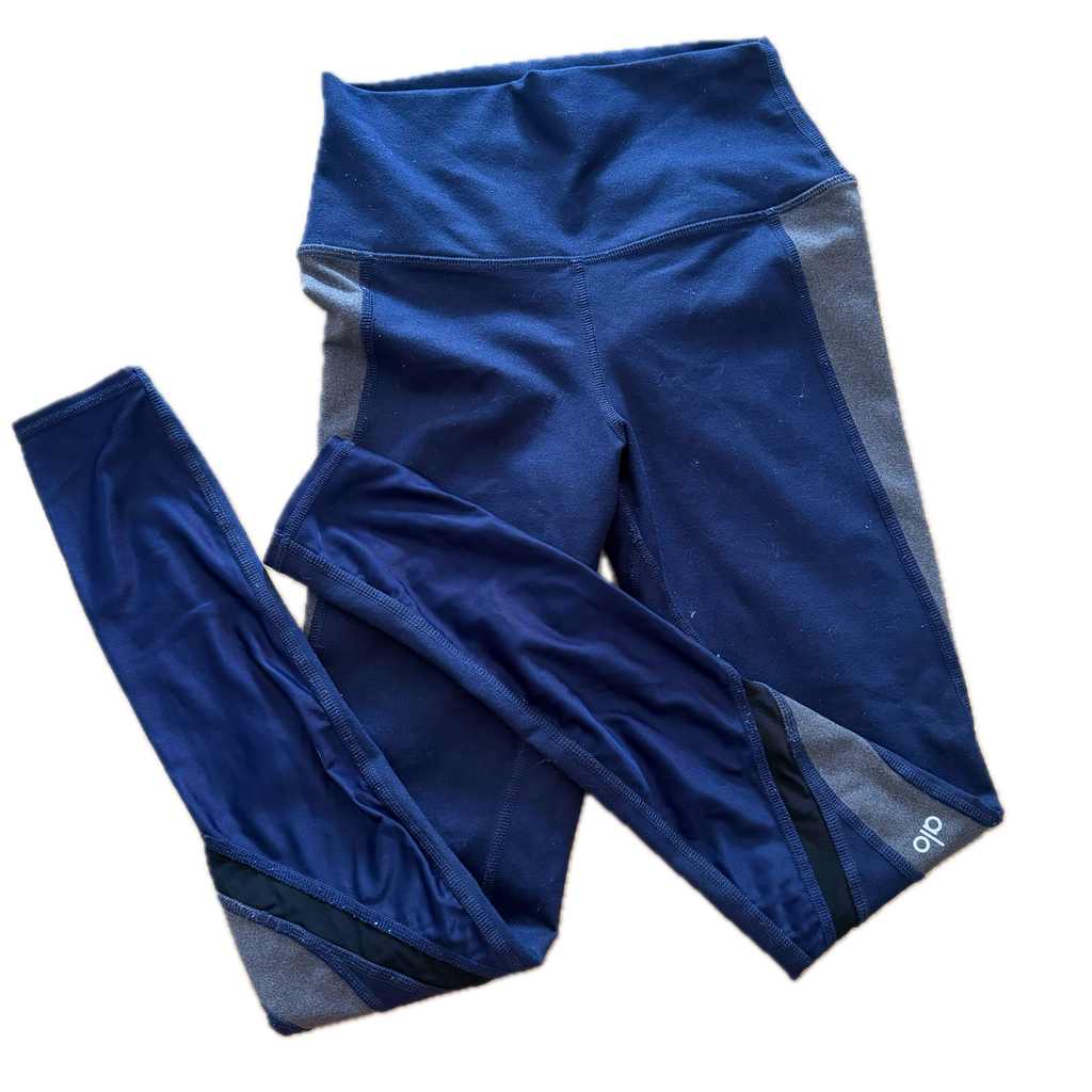 Legging talla XS azul con gris