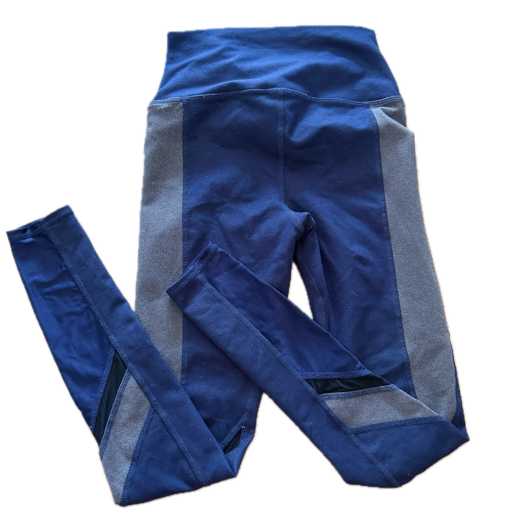 Legging talla XS azul con gris