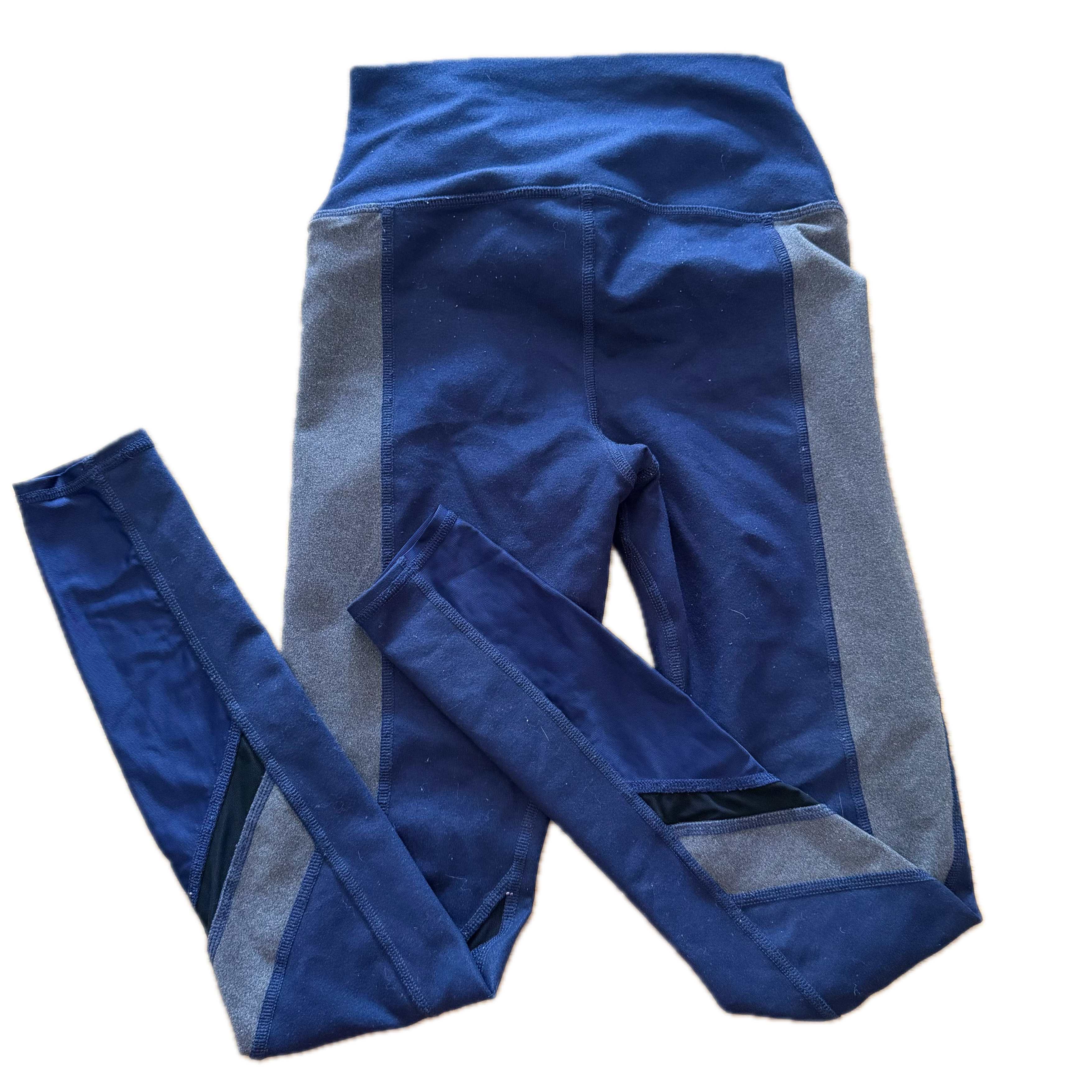 Legging talla XS azul con gris