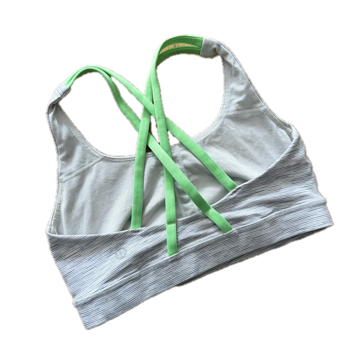 Top talla 4 rayitas grises con tirantes verdes