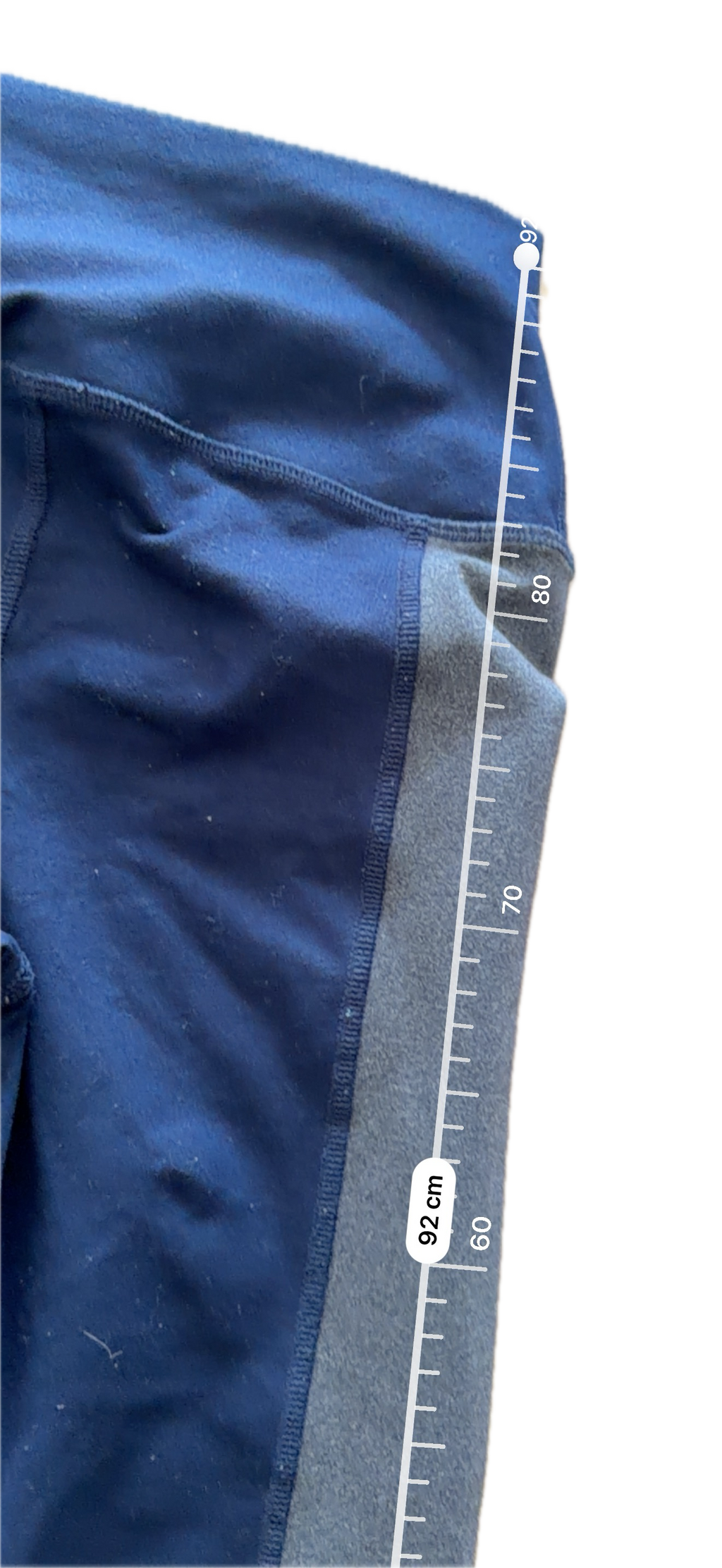Legging talla XS azul con gris