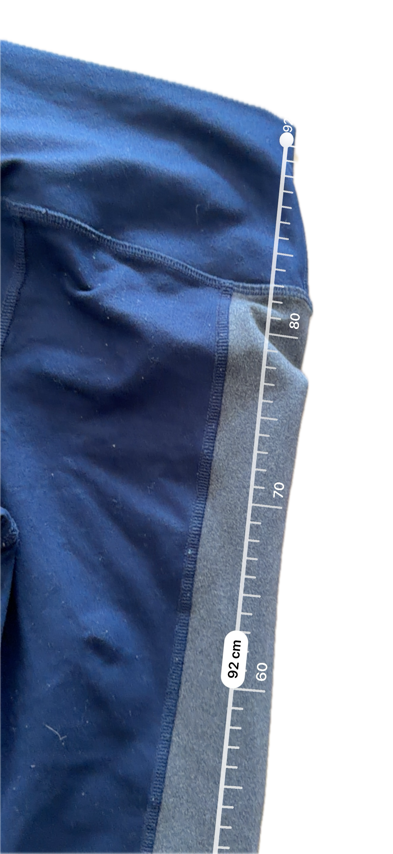 Legging talla XS azul con gris