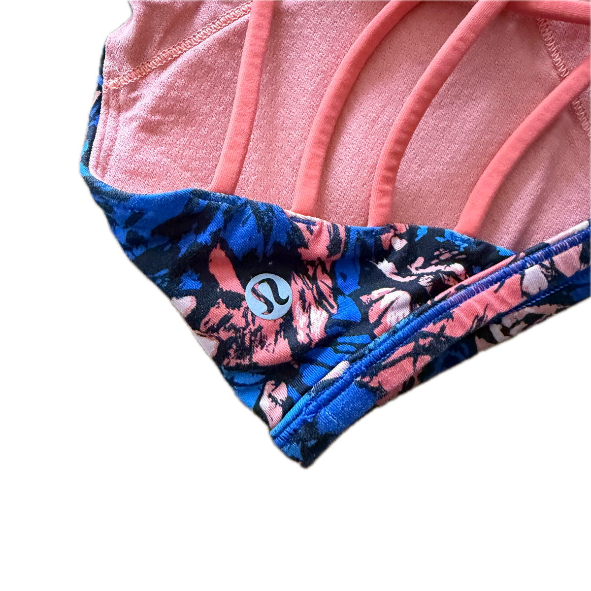 Top talla 4 flores azules y coral
