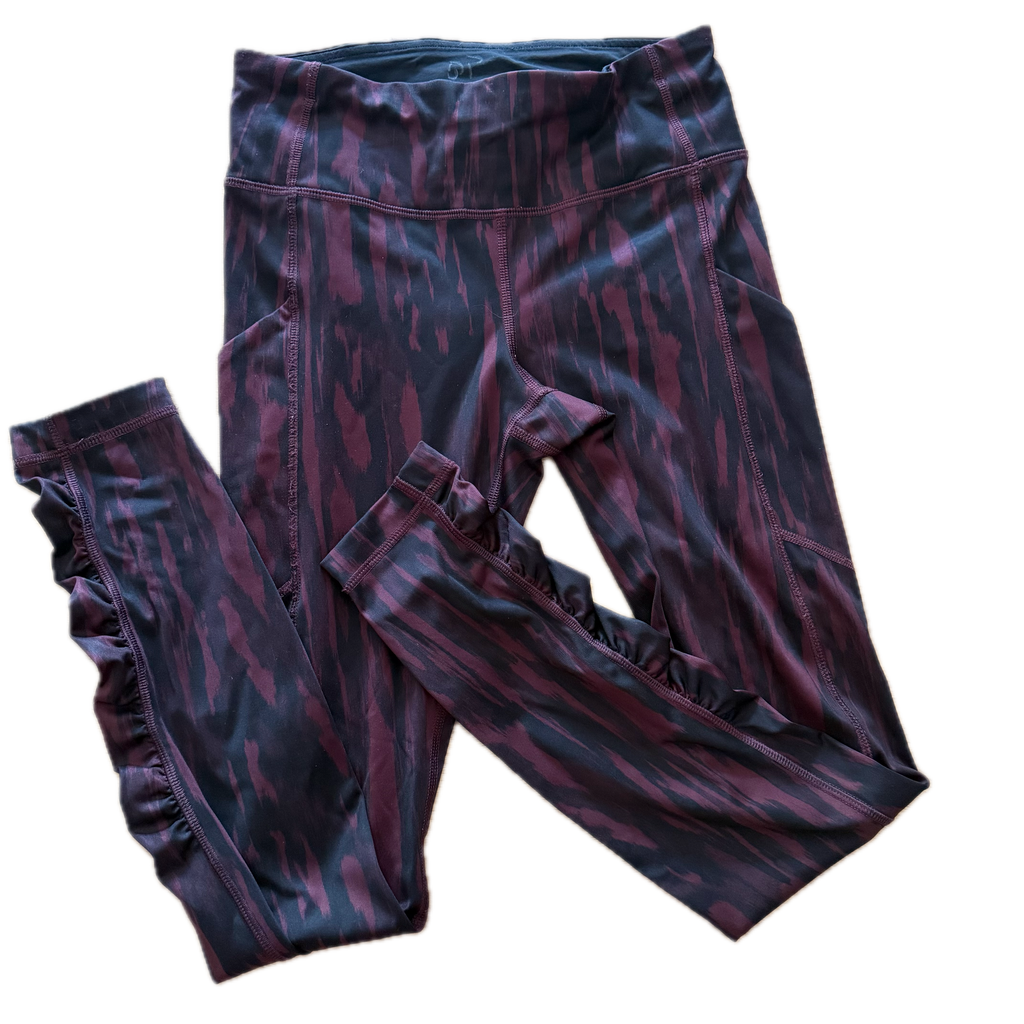 Legging talla 4 estampado vino y negro
