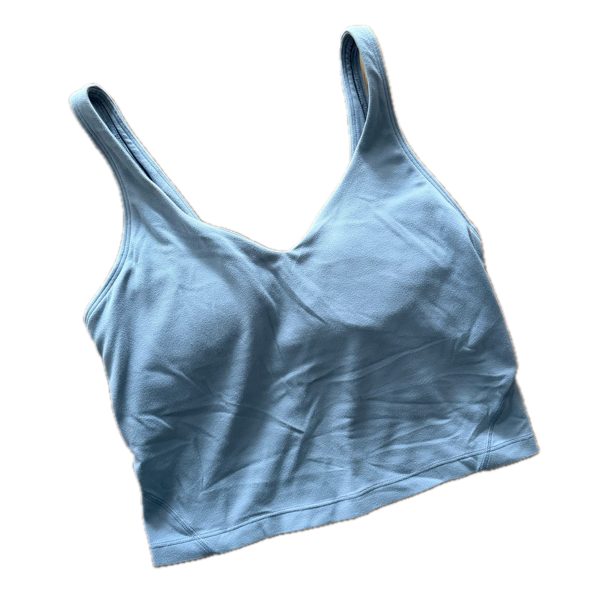 Crop top Align talla 4 azul gris