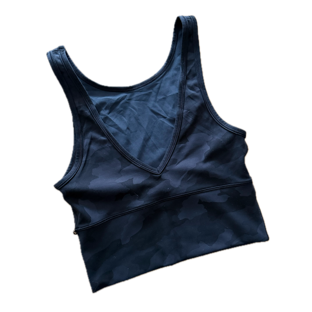 Crop top talla 6 camo negro y gris