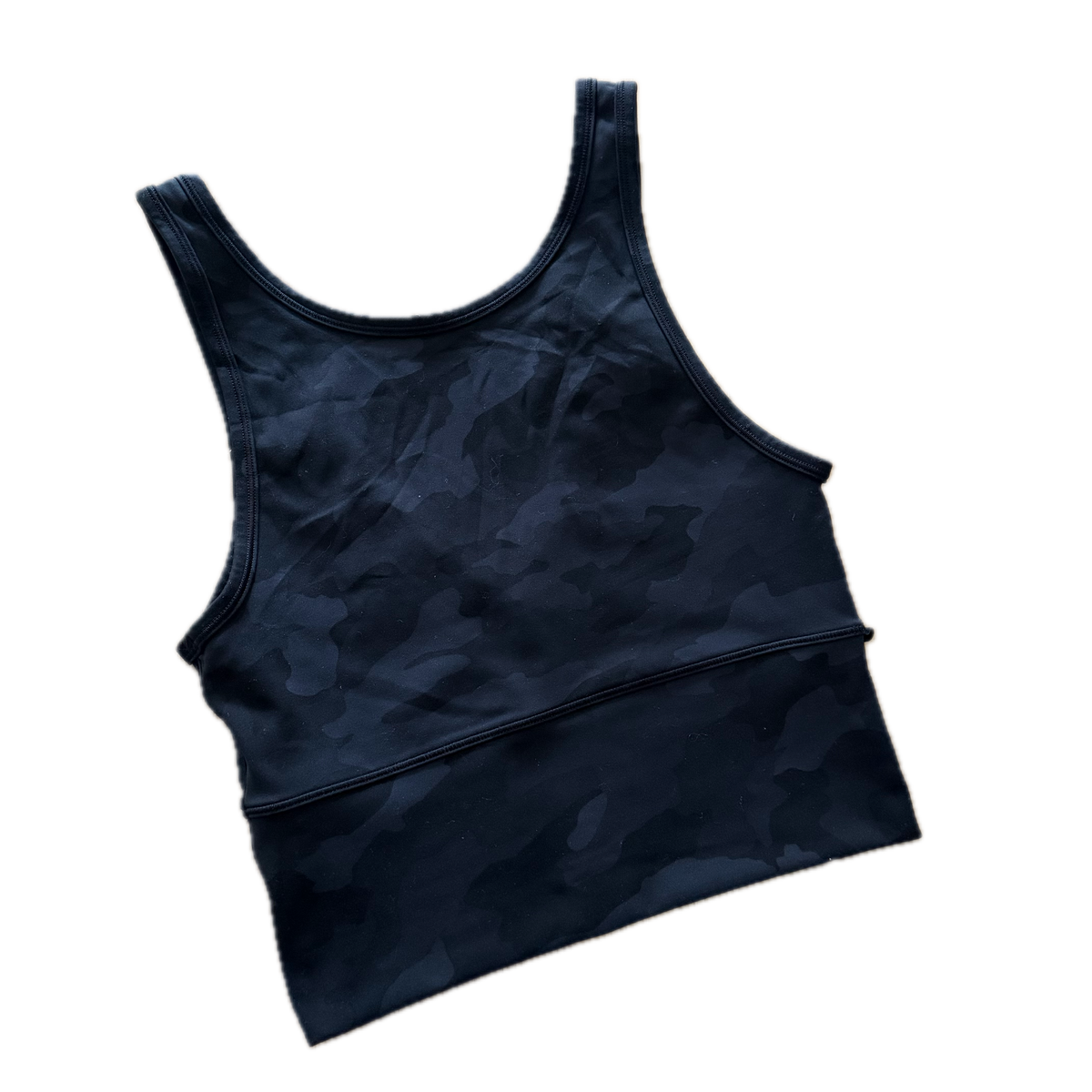 Crop top talla 6 camo negro y gris