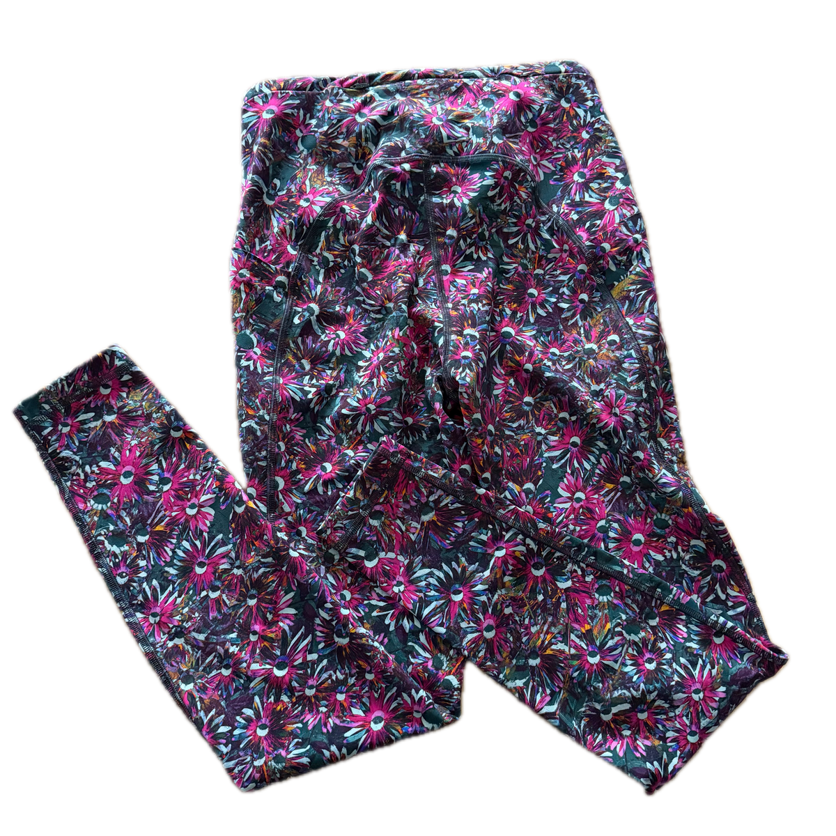 Legging talla 6 estampado de flores rosa