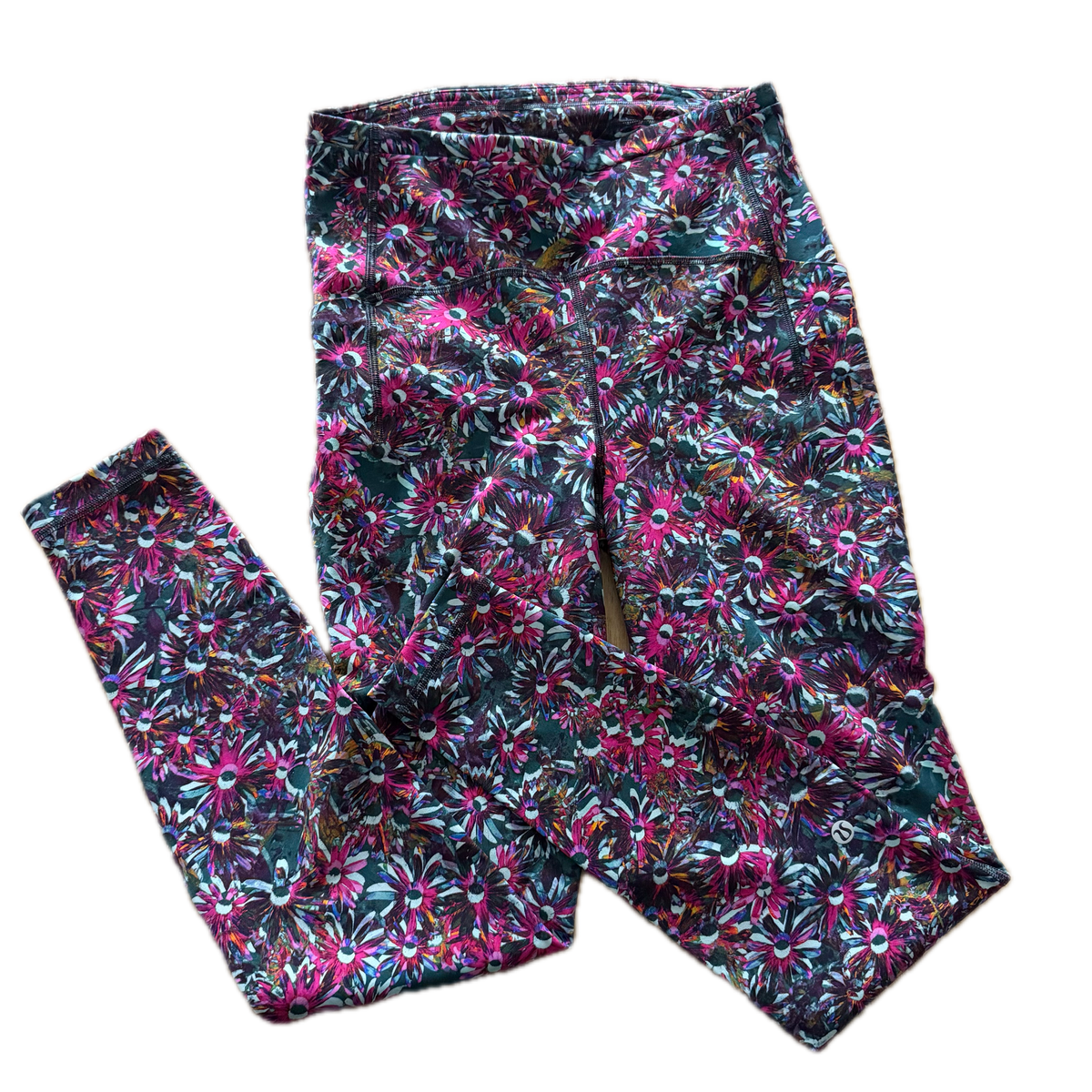 Legging talla 6 estampado de flores rosa