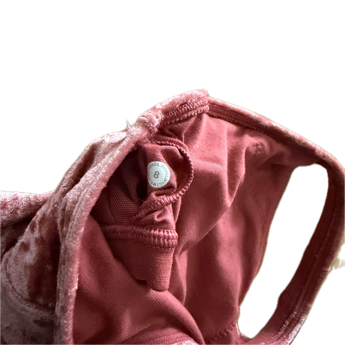 Crop top talla 8 velvet rosa