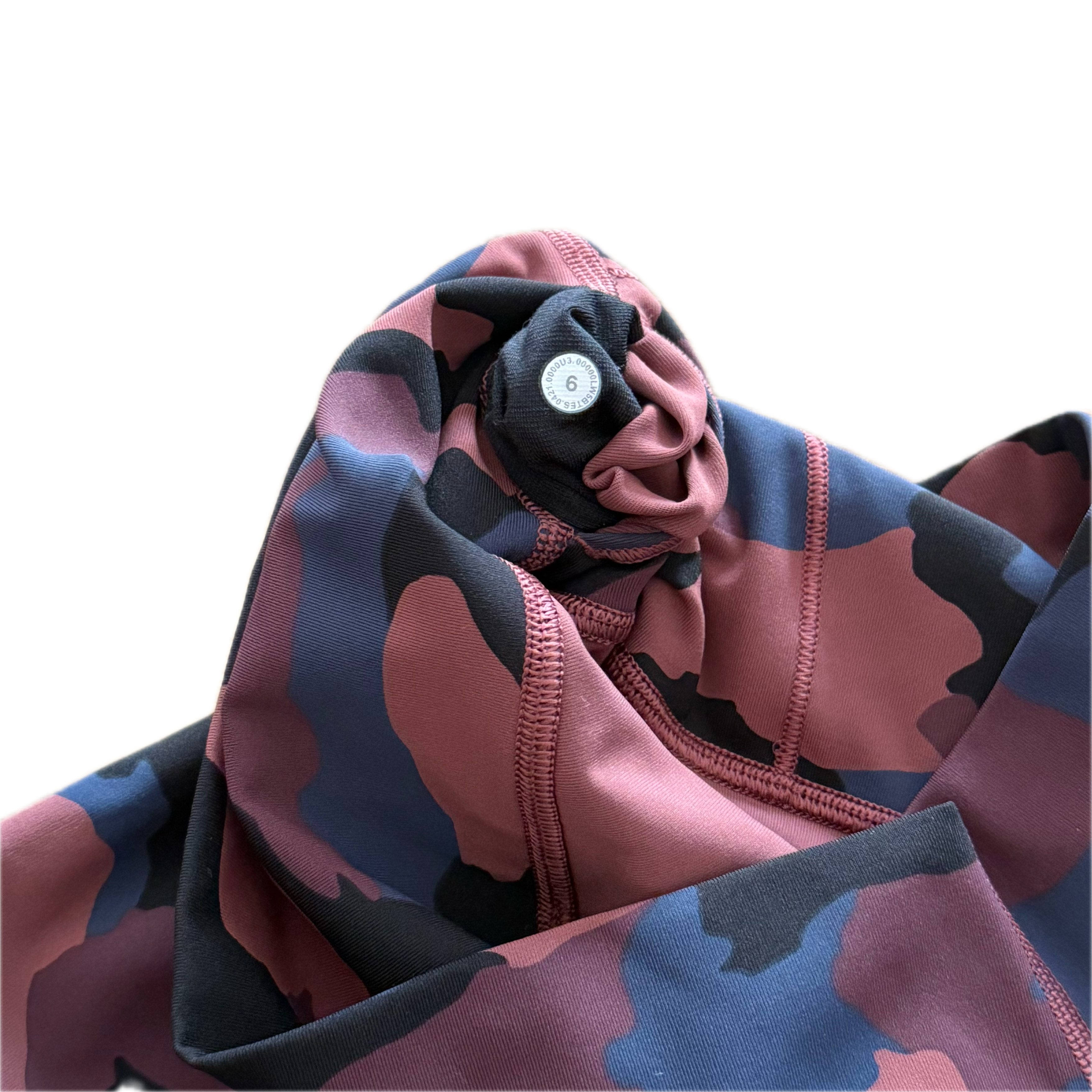 Legging 90 cm Lululemon talla 6 camo rosas/azul tela Luxtreme™