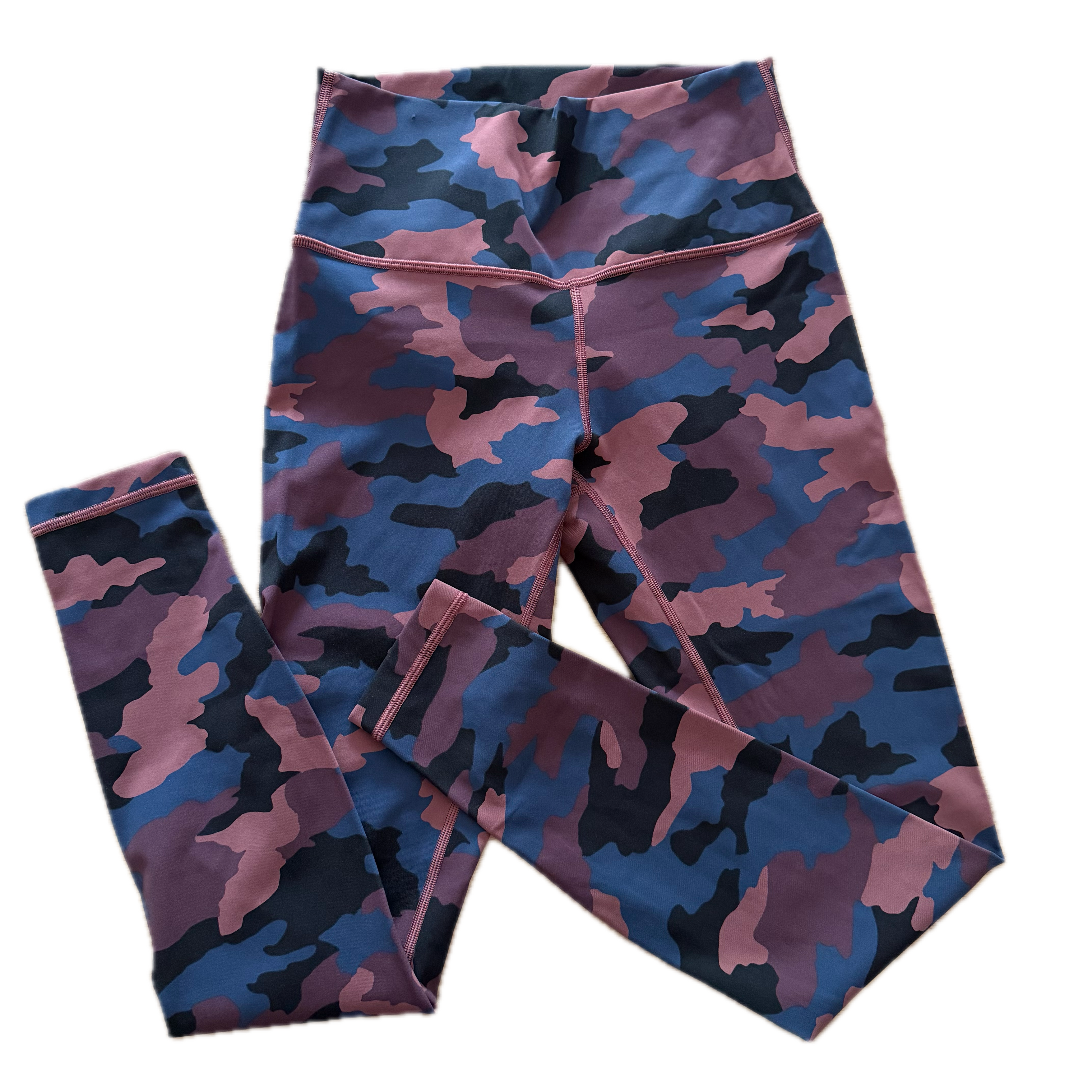 Legging 90 cm Lululemon talla 6 camo rosas/azul tela Luxtreme™