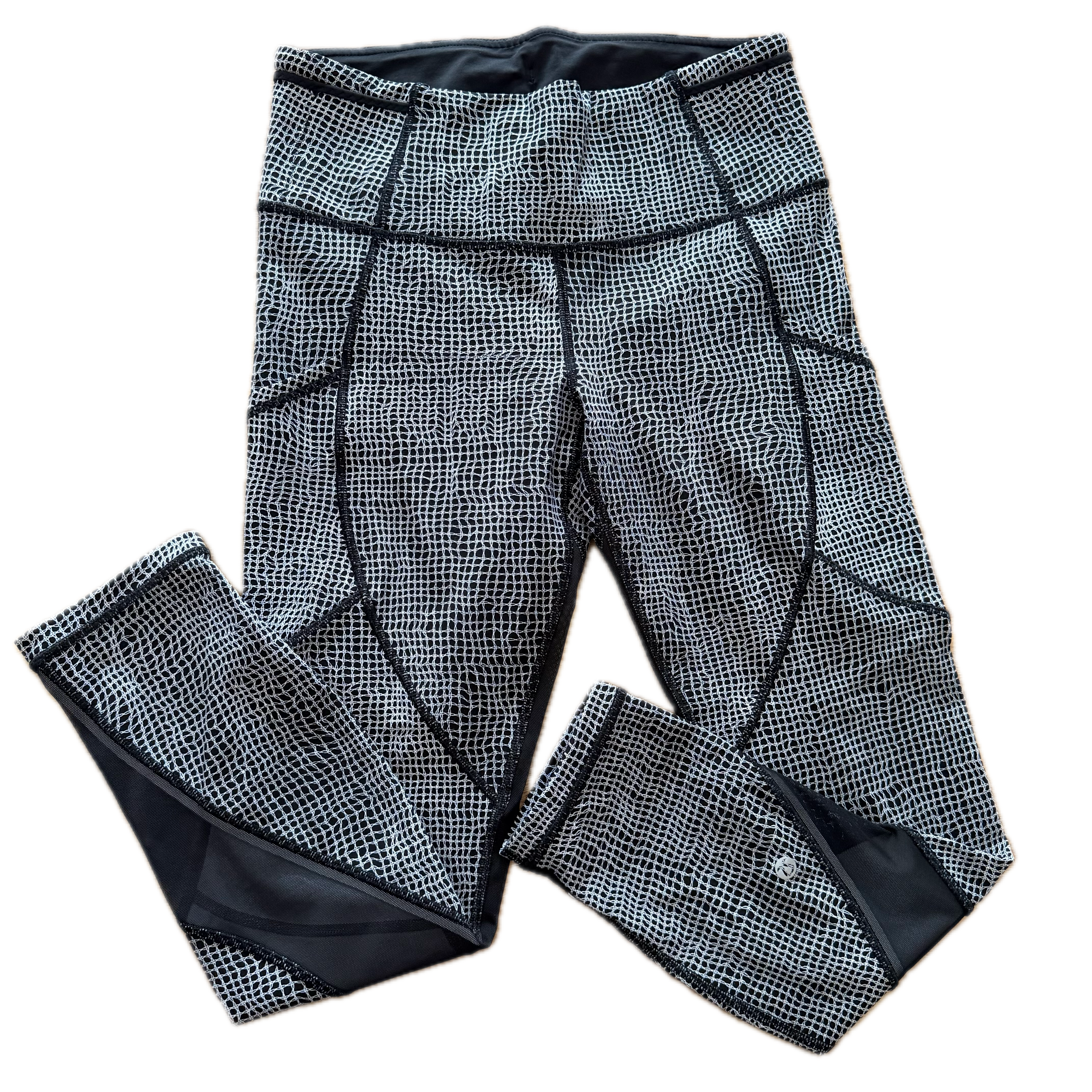 Legging 90 cm Lululemon talla 6 print blanco/negro tela Luxtreme™