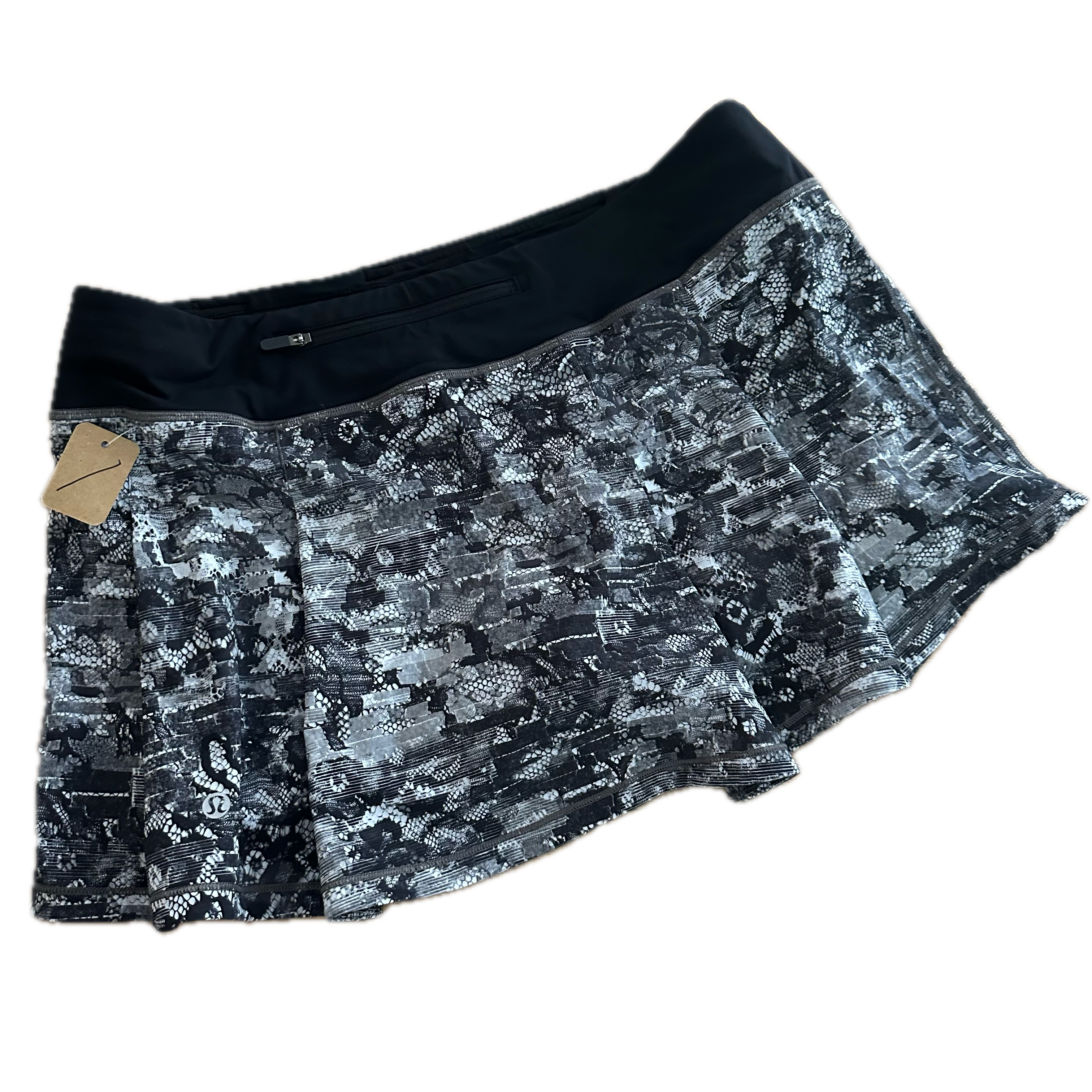Falda Lululemon XL print negro/blanco