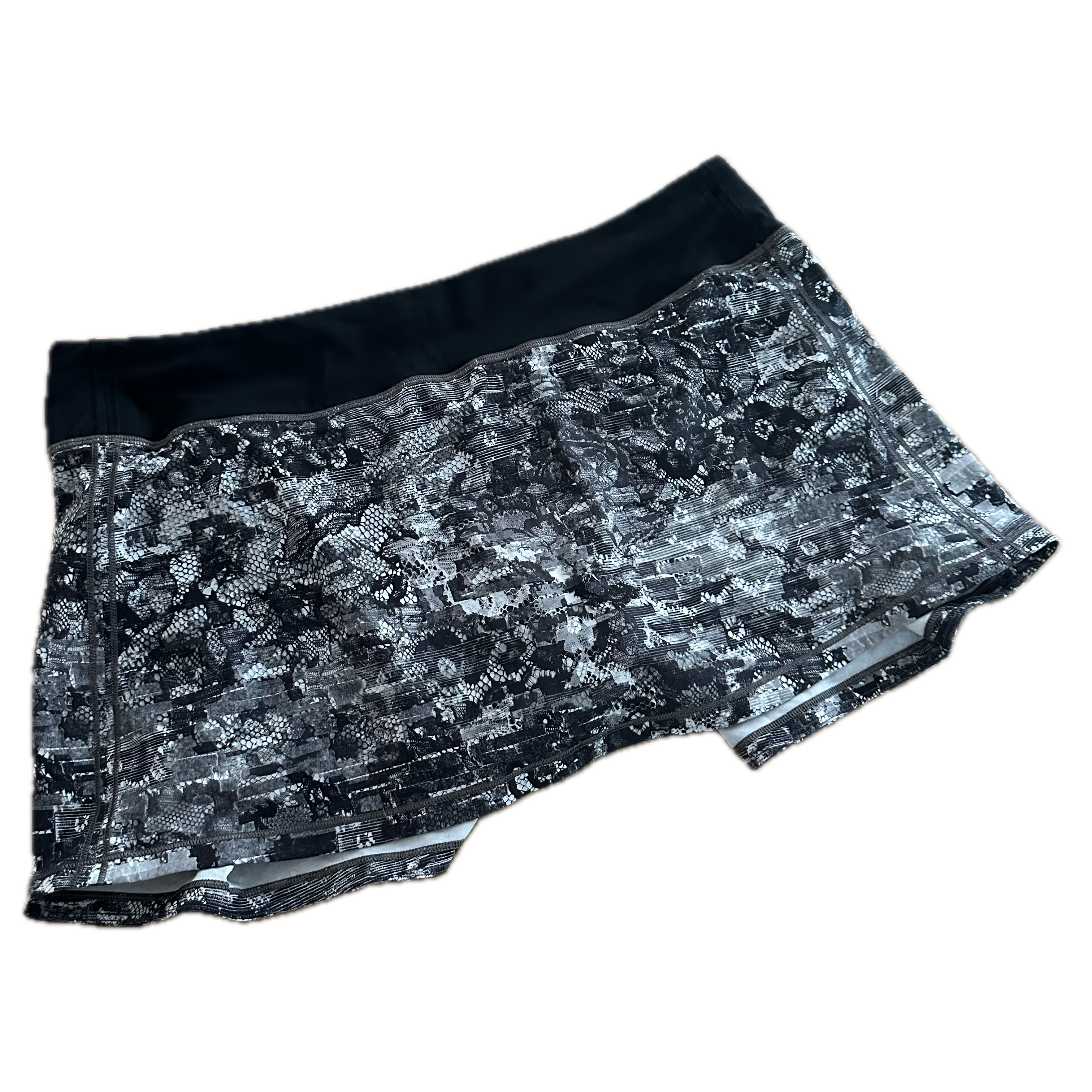 Falda Lululemon XL print negro/blanco