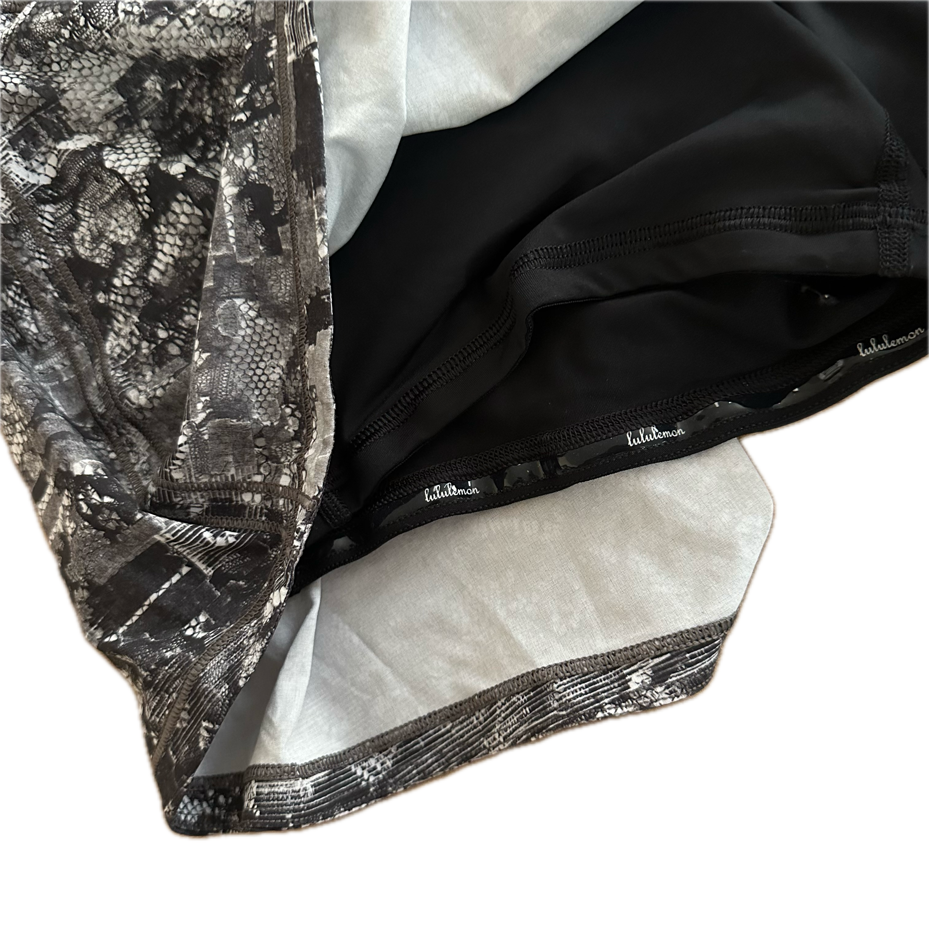 Falda Lululemon XL print negro/blanco