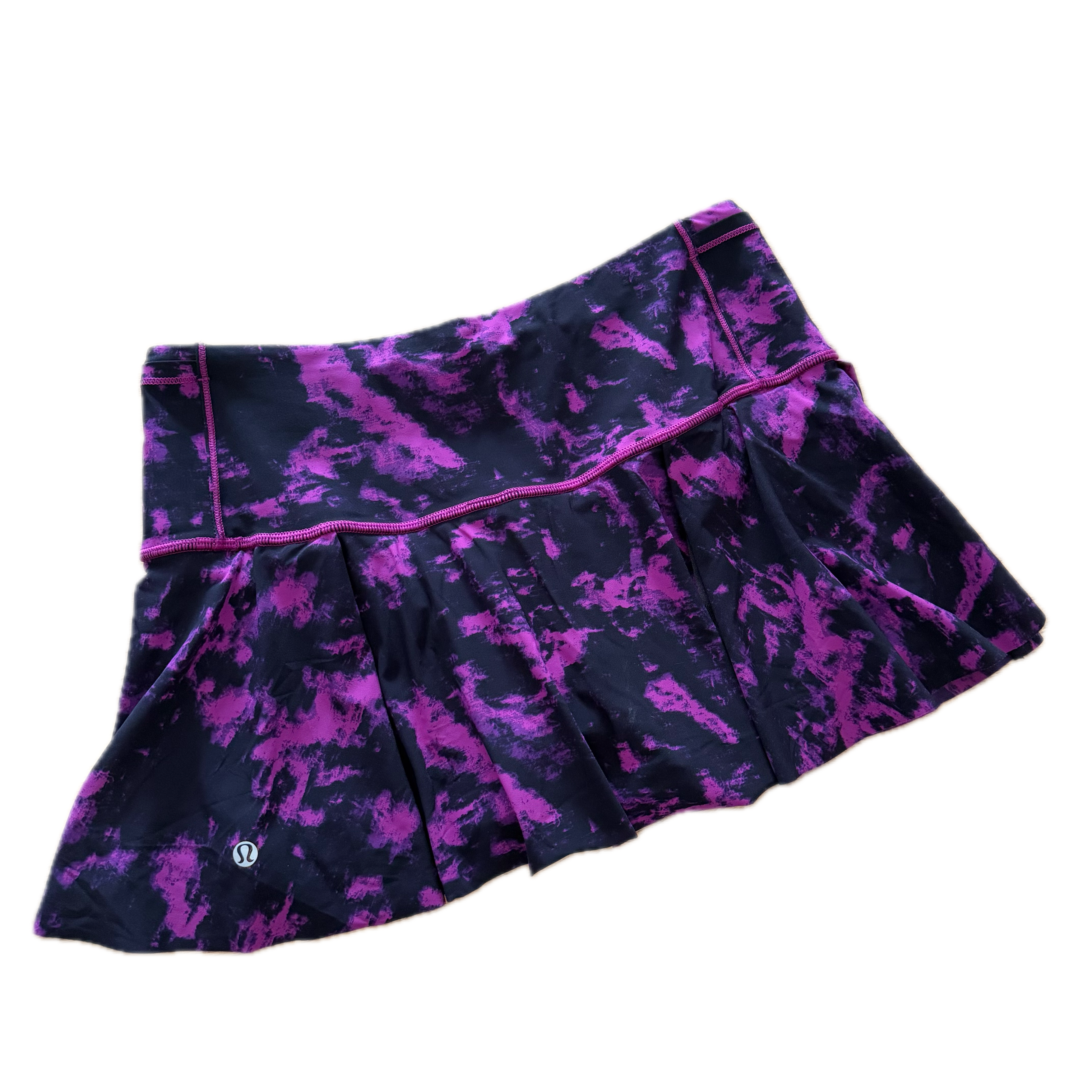 Falda talla 6 estampado morado con negro